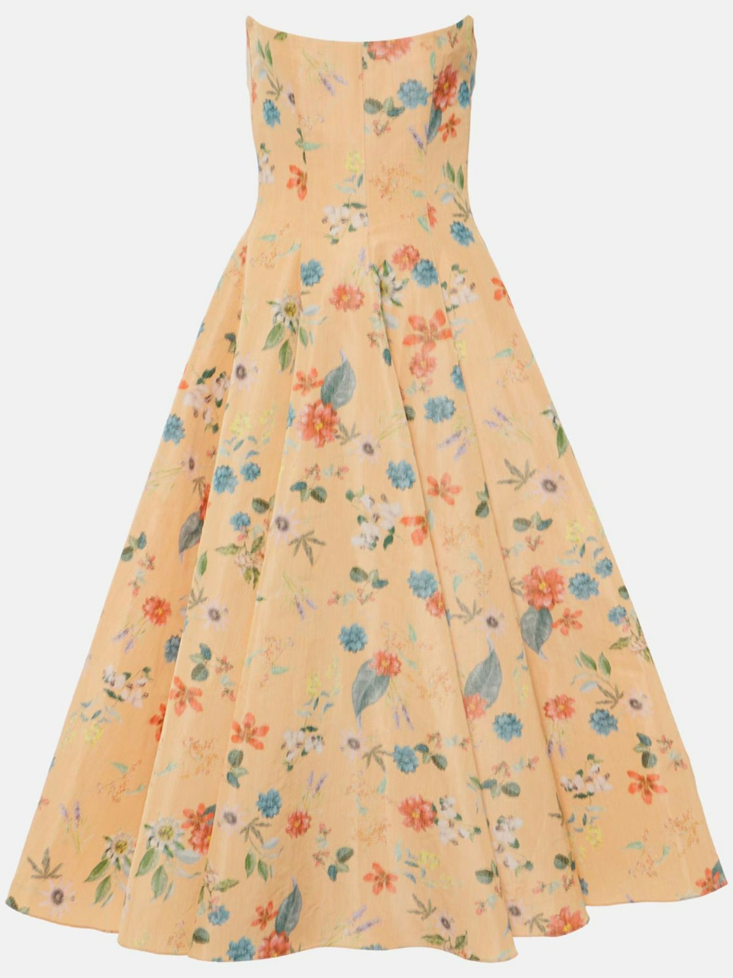 Markarian, Rousseau Floral Strapless Midi Dress