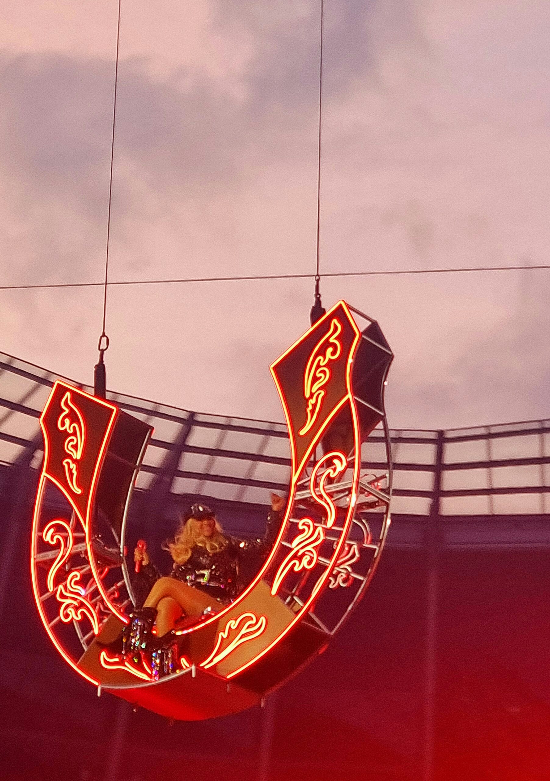Beyonce Cowboy Carter flying through the air