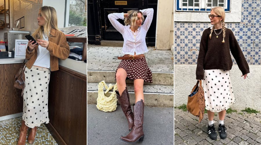 Ras Polka Dot Skirt Choc