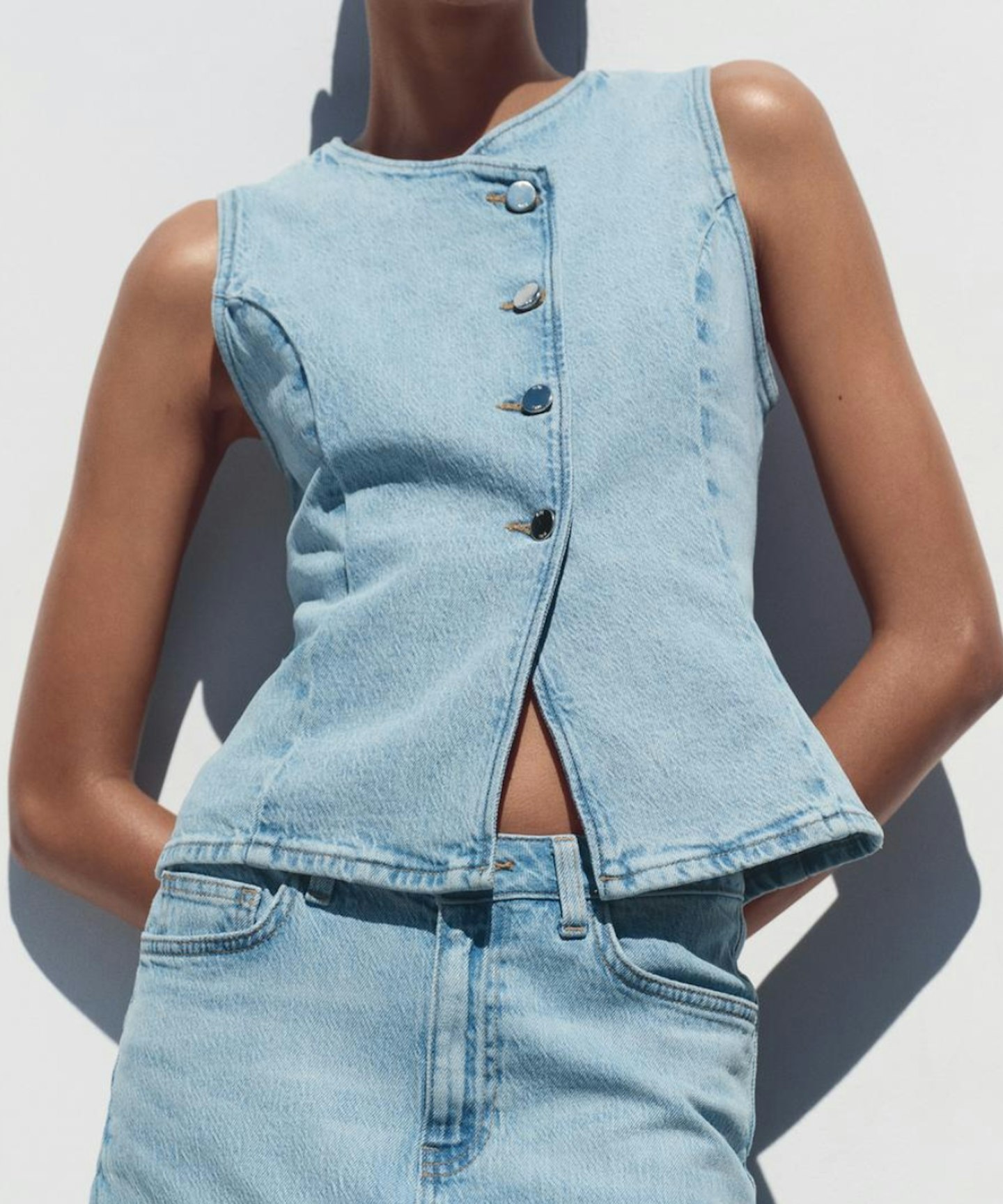 Zara Denim Waistcoat