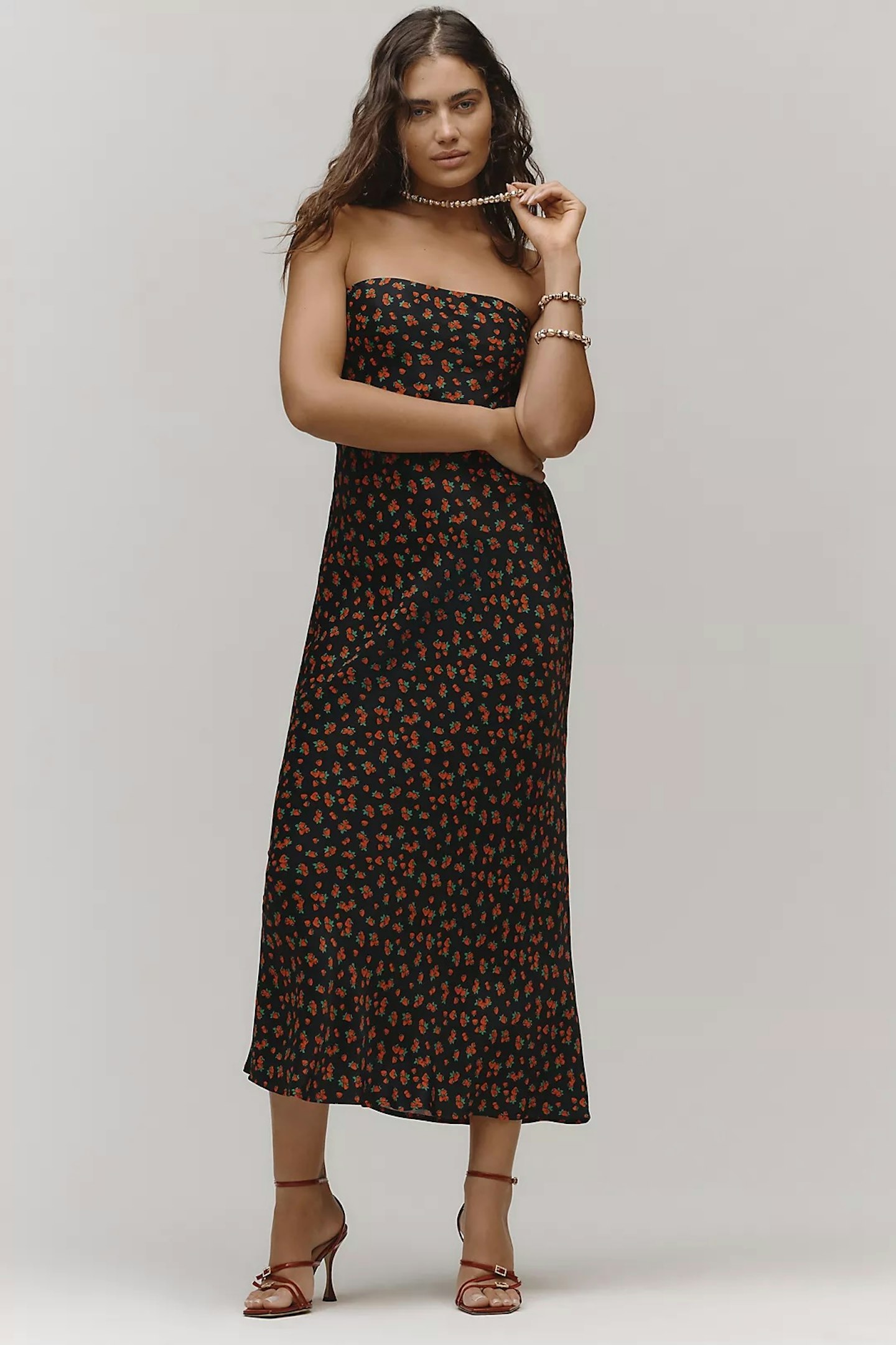 Satin Midi Slip Dress