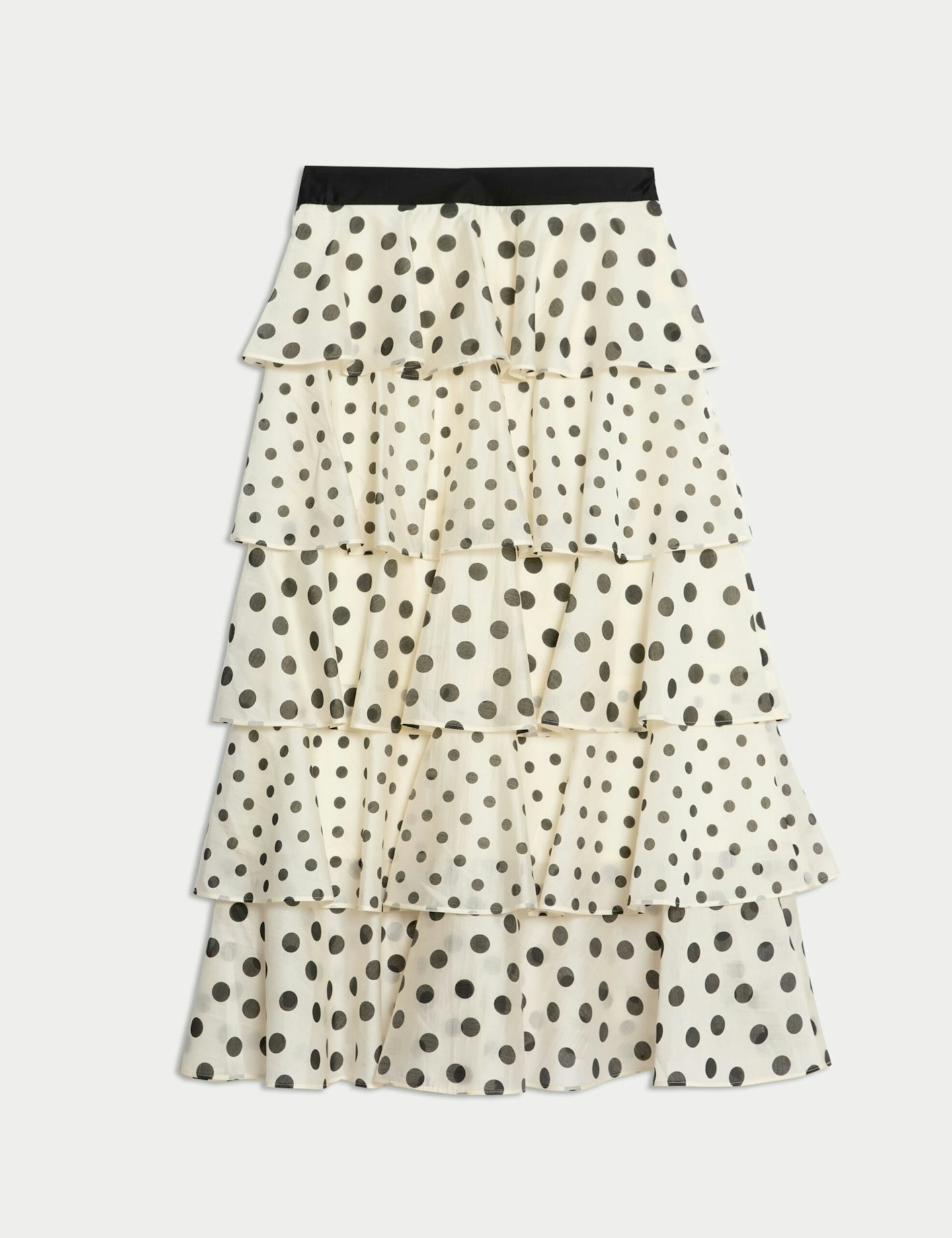 M&S, Polka Dot Ruffle Midaxi Skirt
