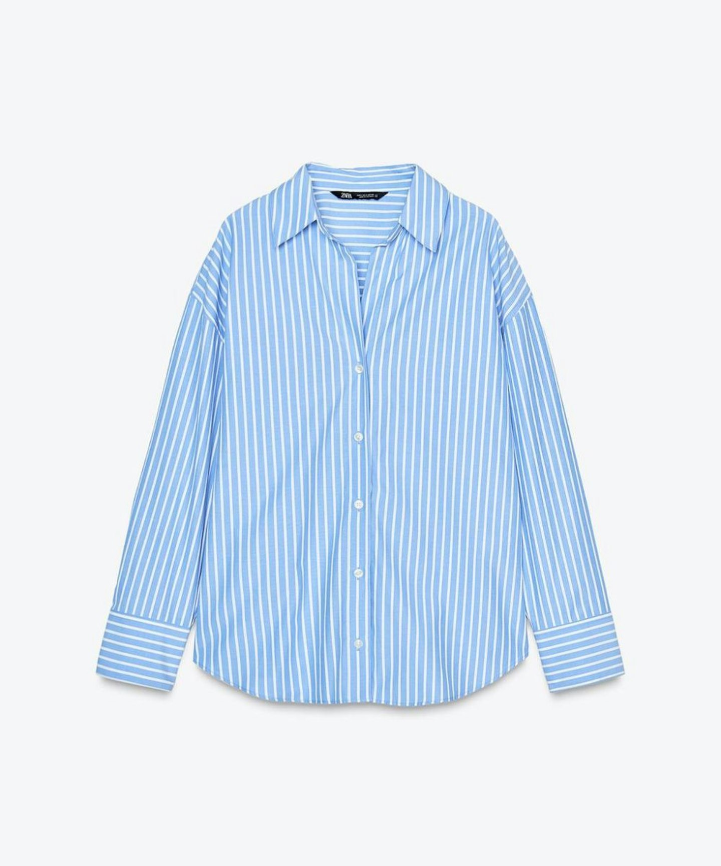 Zara, Striped Poplin Shirt