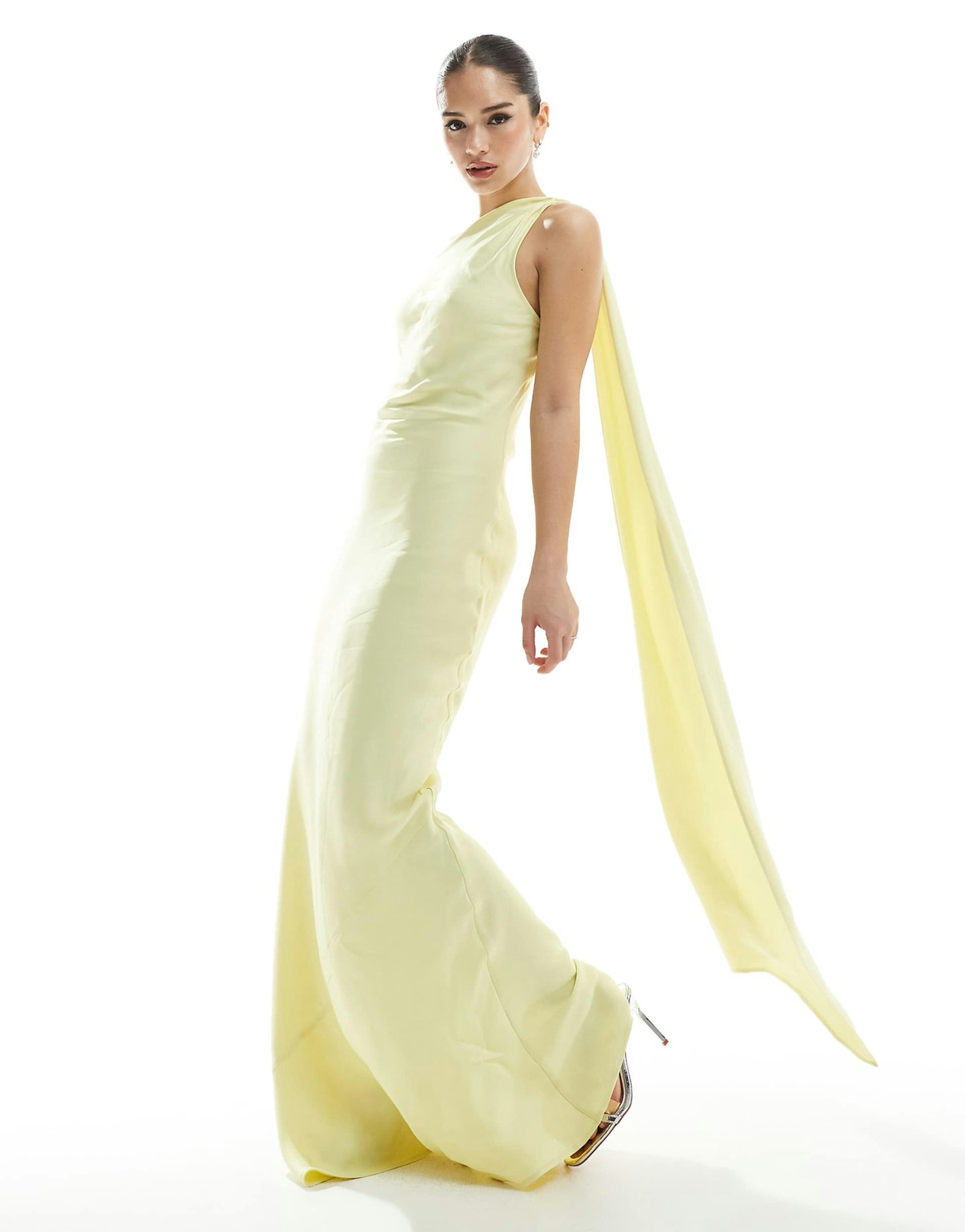 asos Maids to Measure yellow dress wedding guest