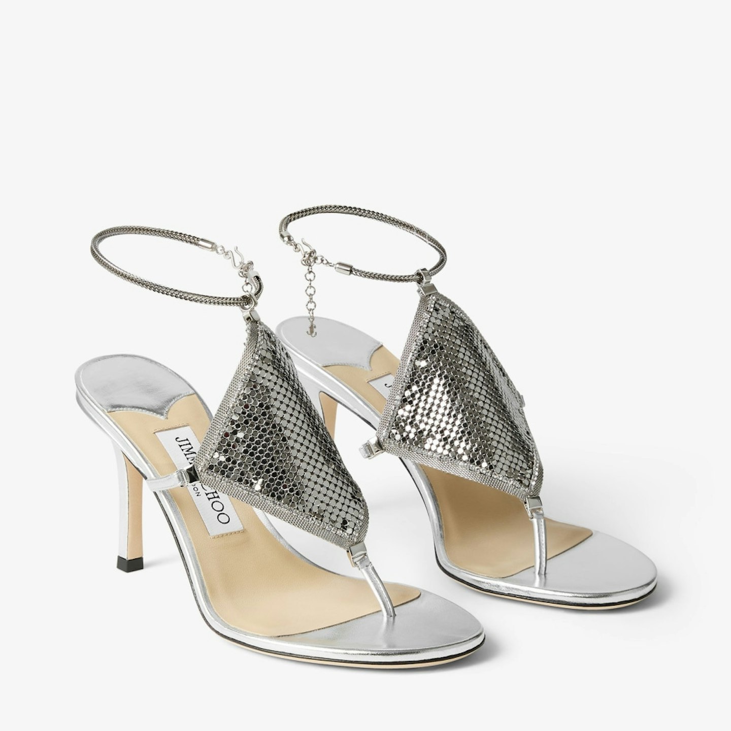jimmy choo silver sandals