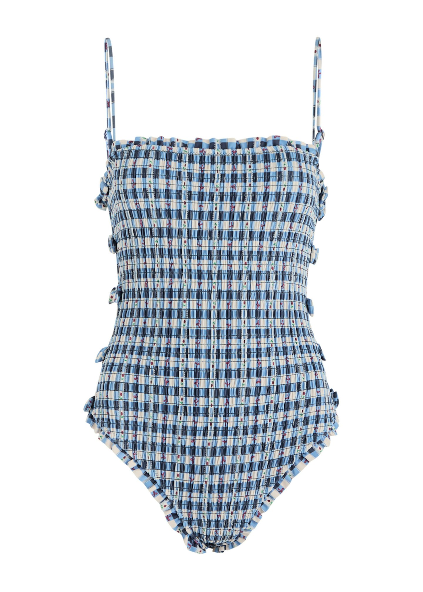 Damson Madder, Betty Printed Smocked Swimsuit