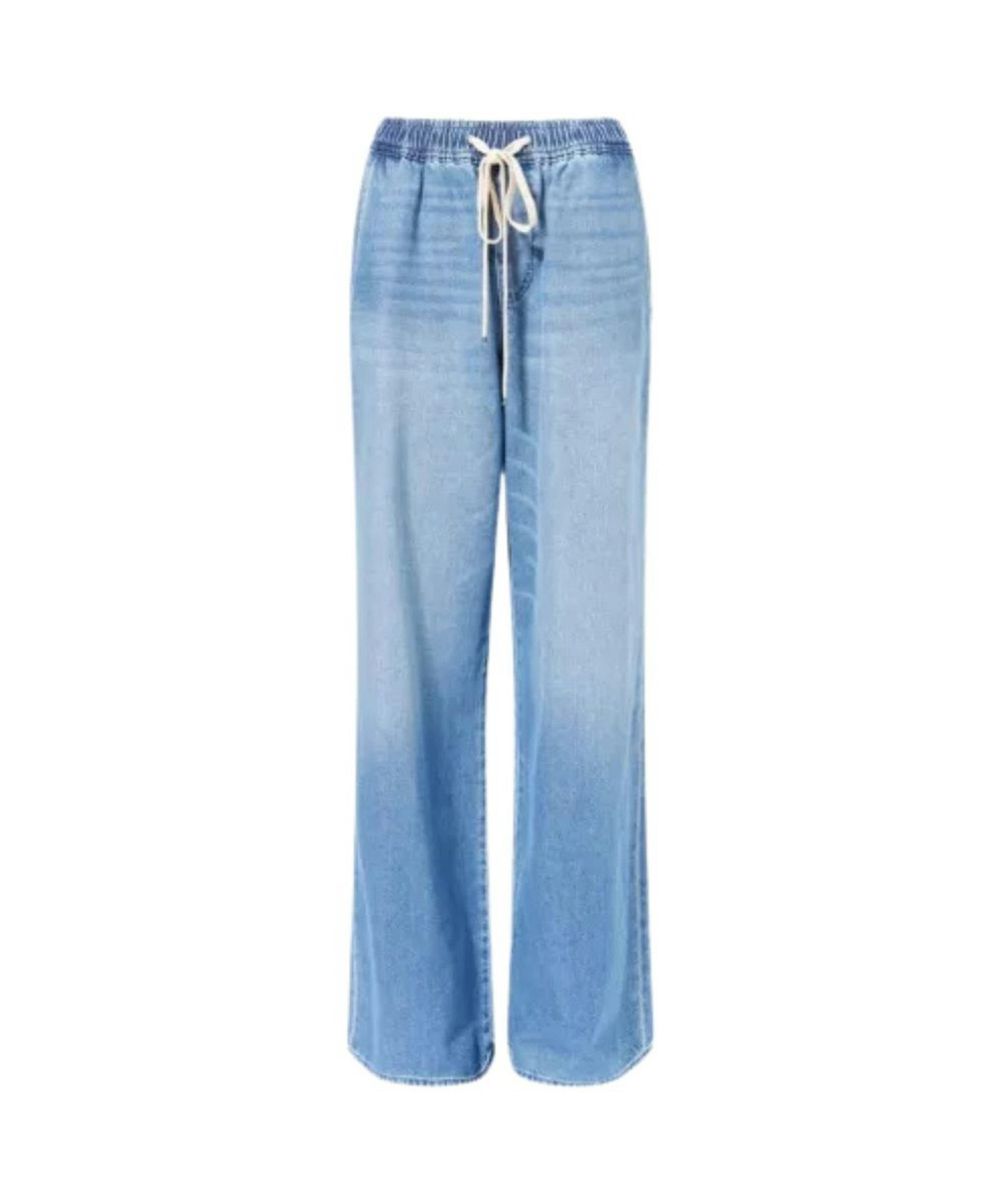 7 For All Mankind, Pull On Wide-Leg Denim-Blend Trousers