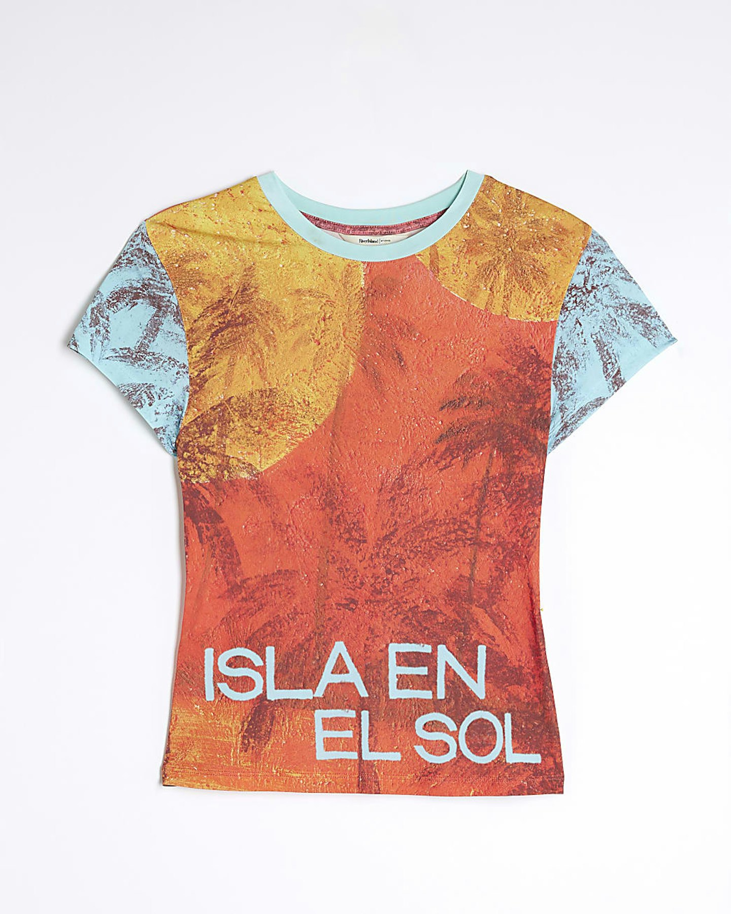 River Island, Red Atlas Short Sleeve Isla En El Sol T-shirt