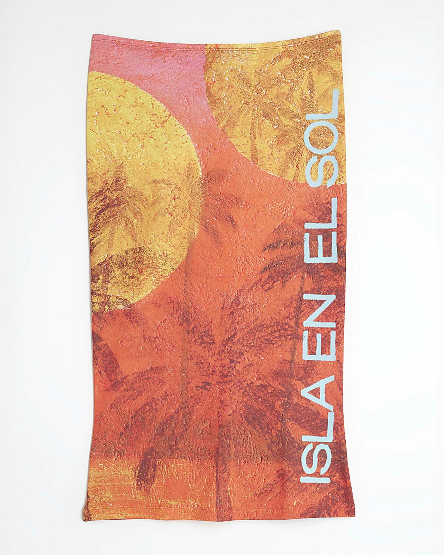 River Island, Red Atlas Isla en el Sol Midi Skirt