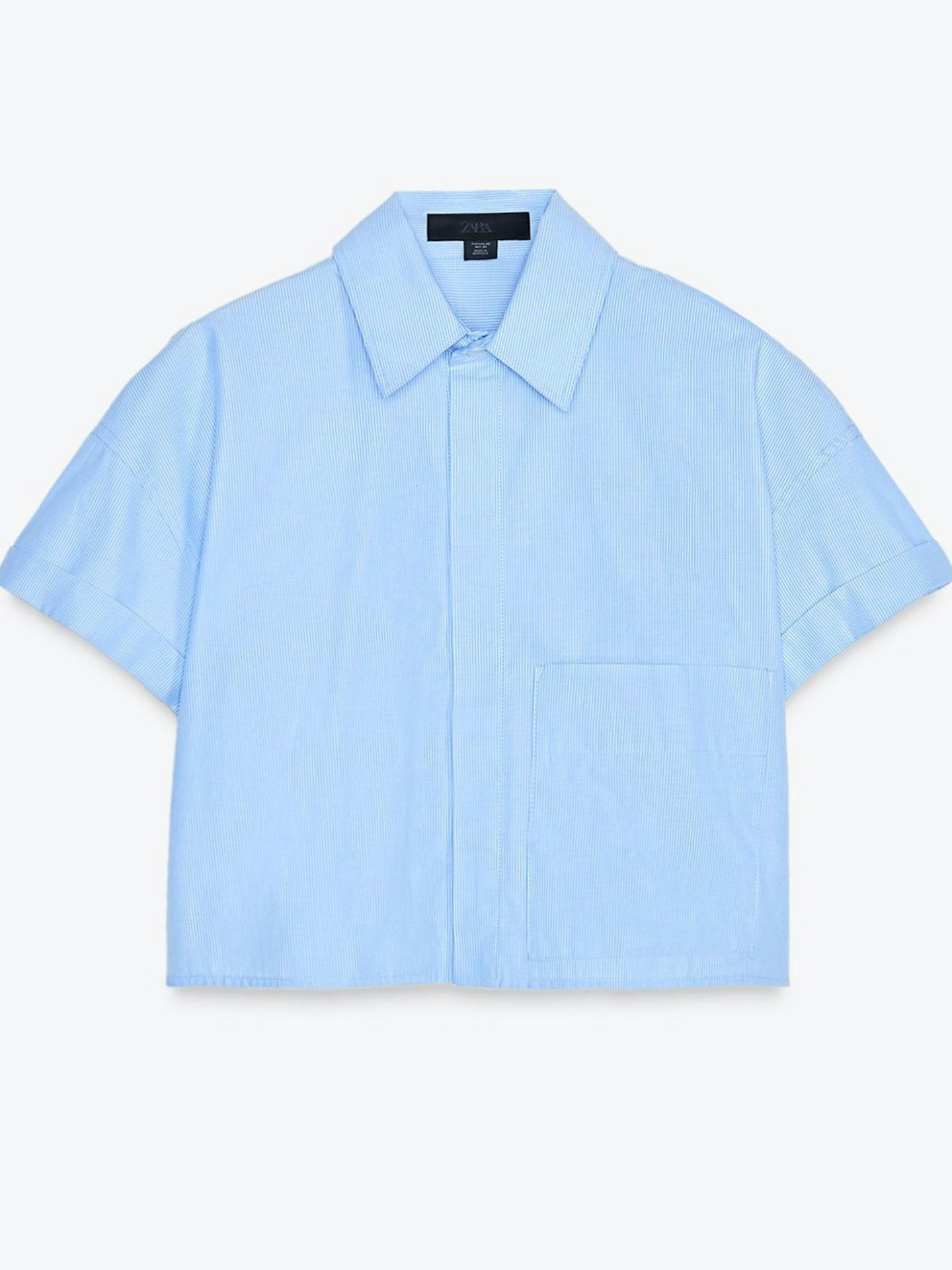 Zara, Cropped Poplin Shirt