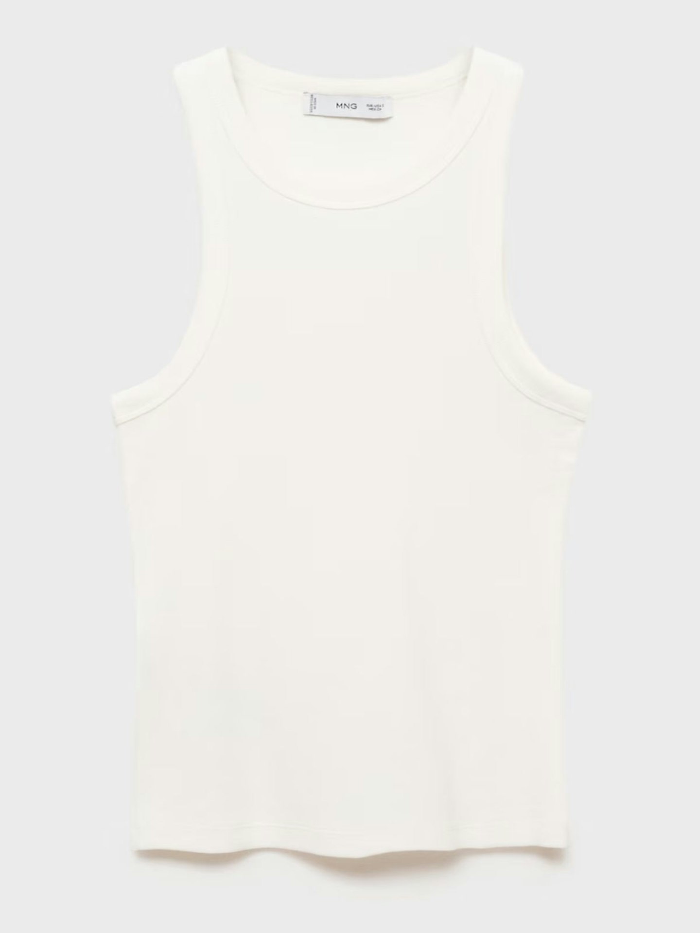 Mango, Ribbed Cotton Blend Top