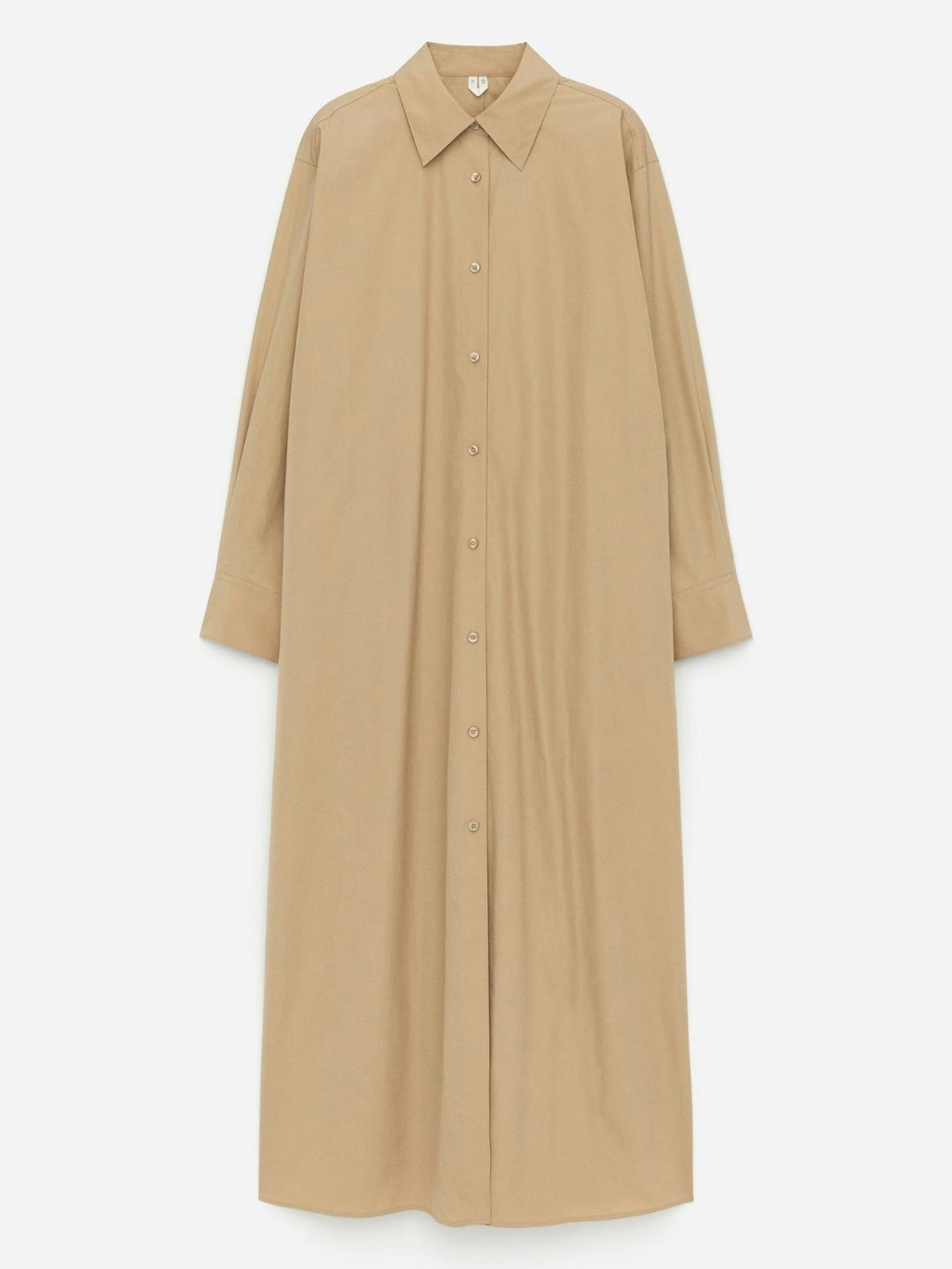 Oversized Shirt Dress - Beige
