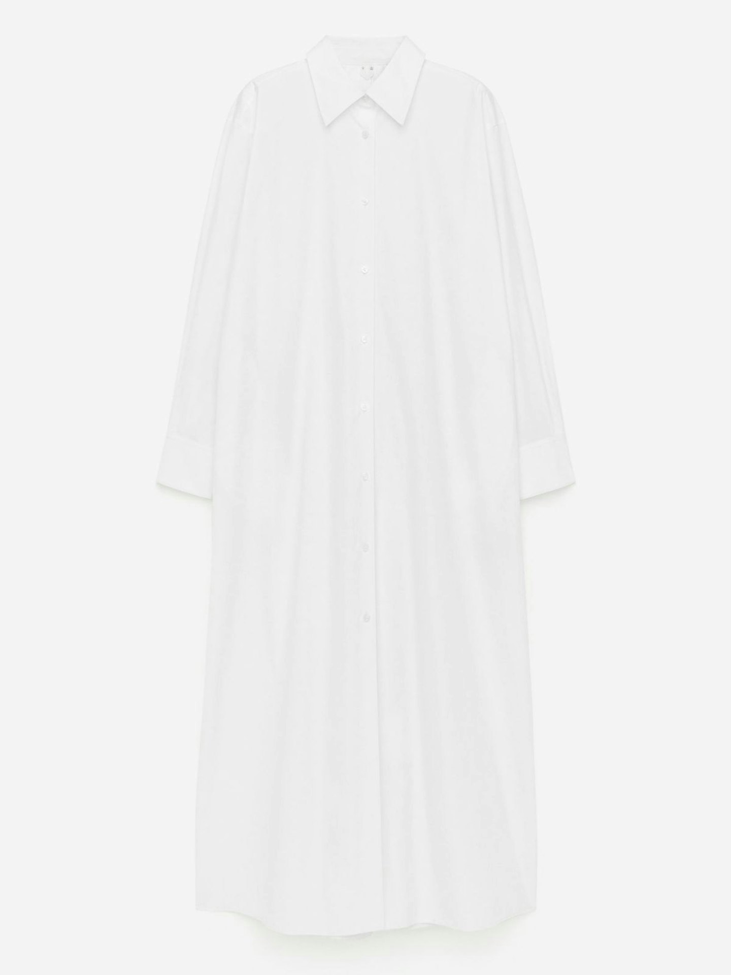 Oversized Shirt Dress - White