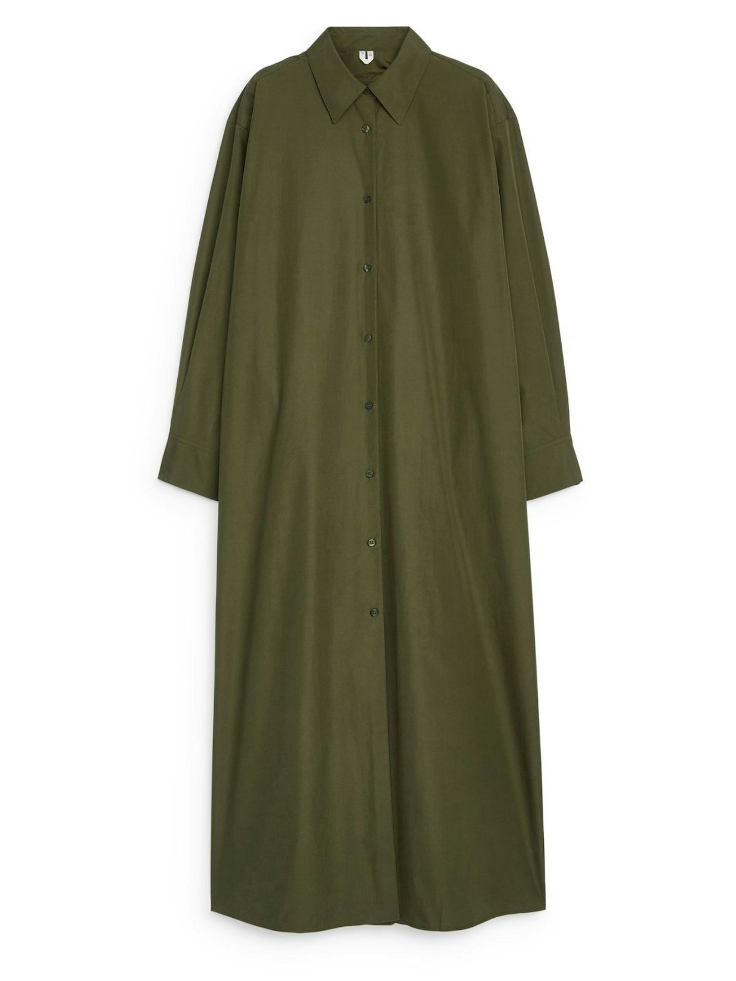 Oversized Shirt Dress - Khaki
