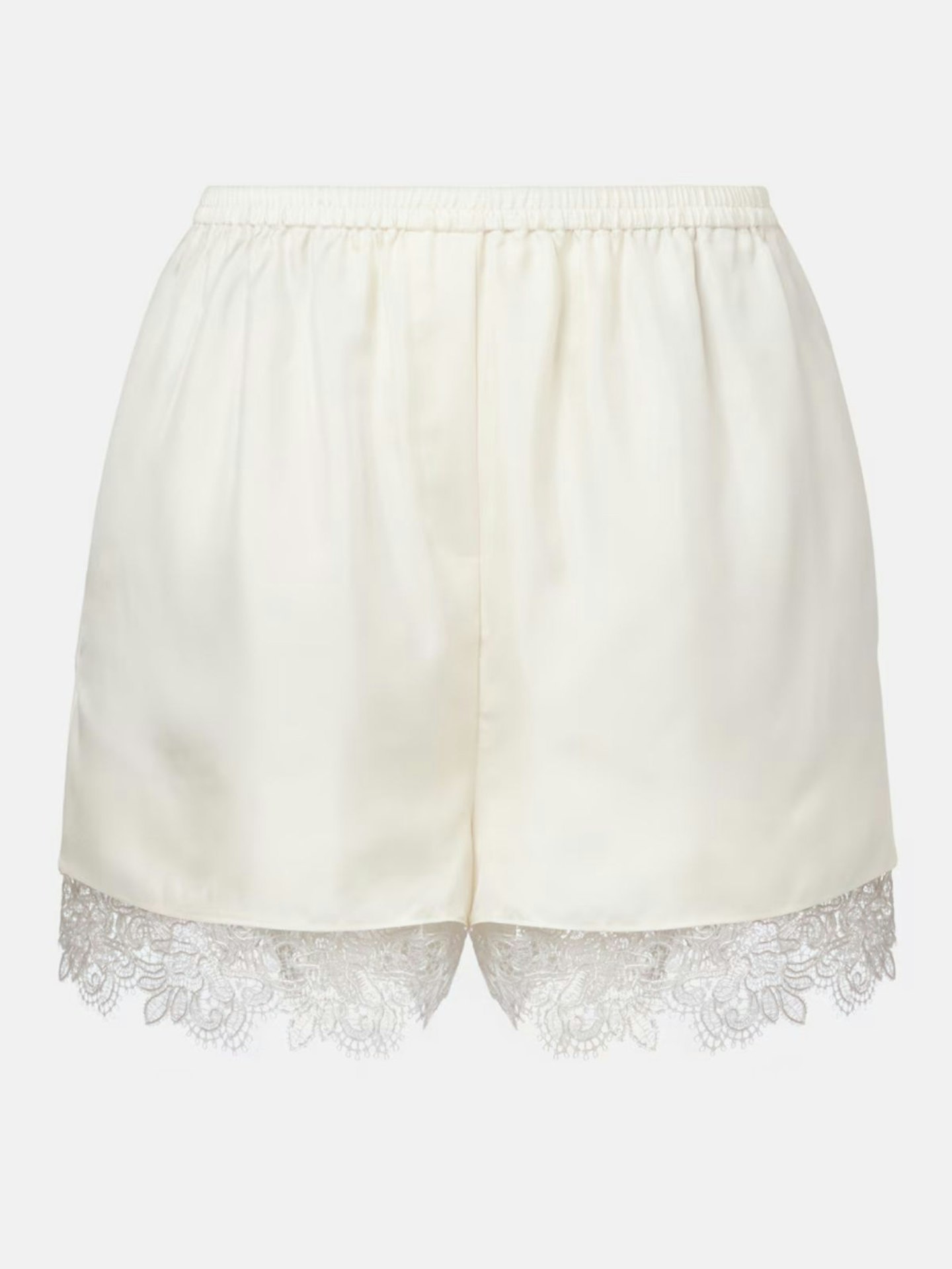 Róhe, Lace-Trimmed Silk Shorts