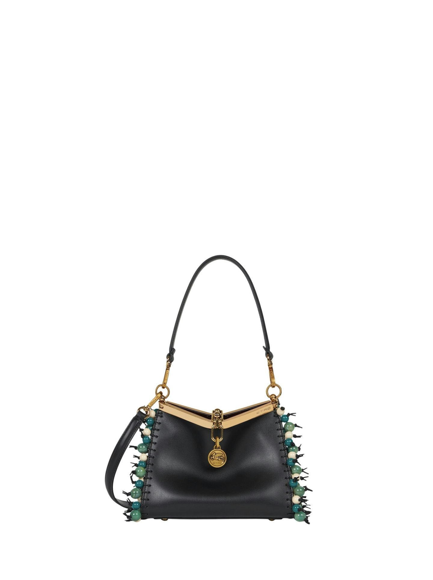 Etro Vela Marble Small Leather Shoulder Bag