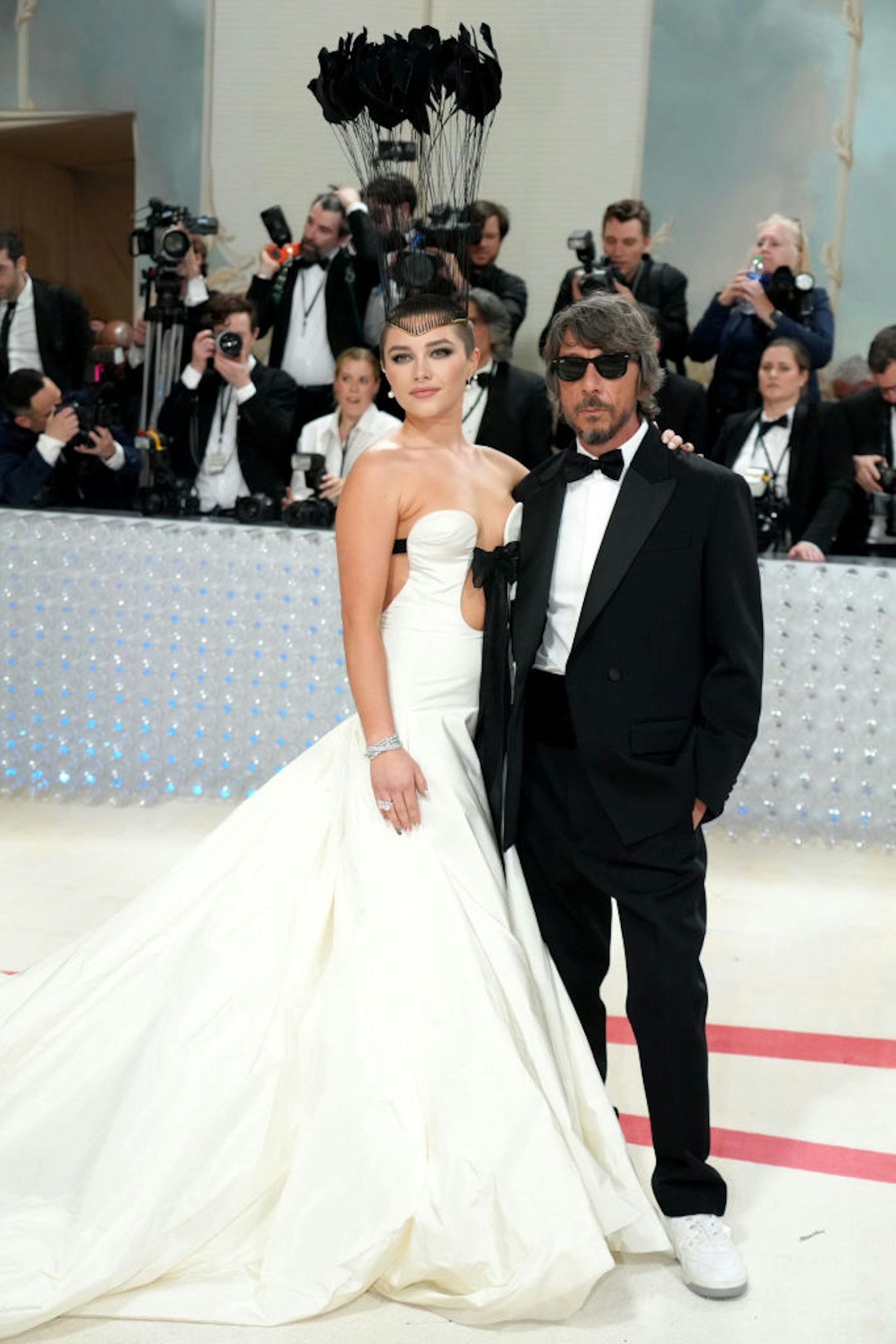 Florence Pugh and Pierpaolo Piccioli at the 2023 Met Gala