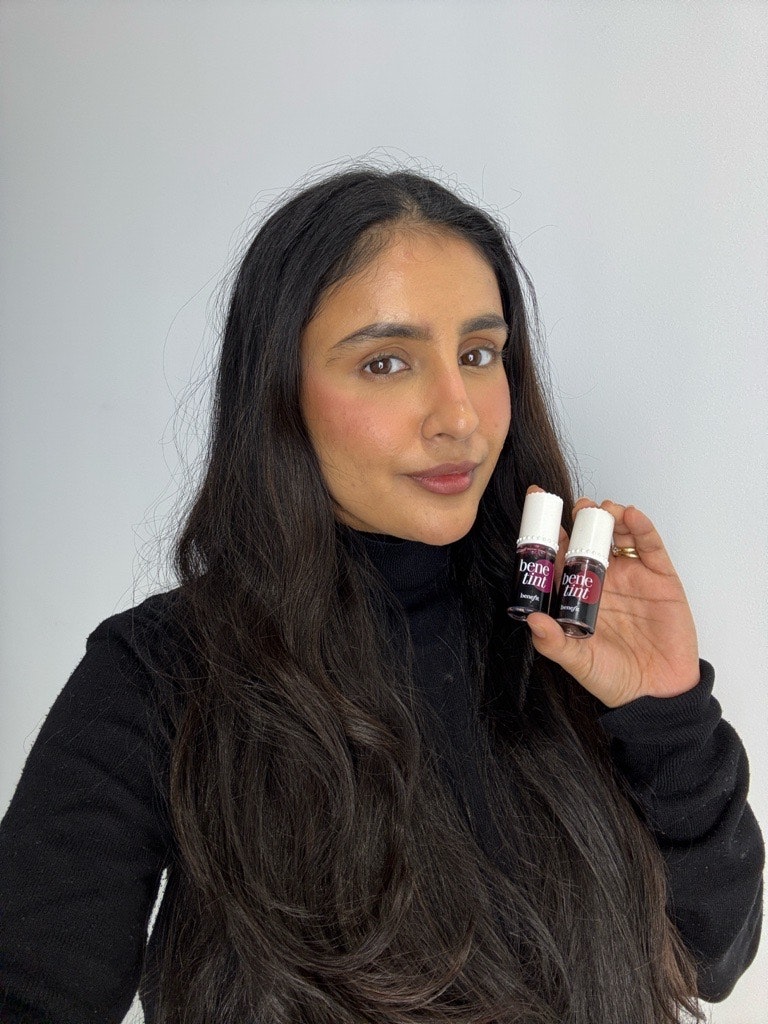 Sameeha Shaikh, beauty writer, using Dark Cherry