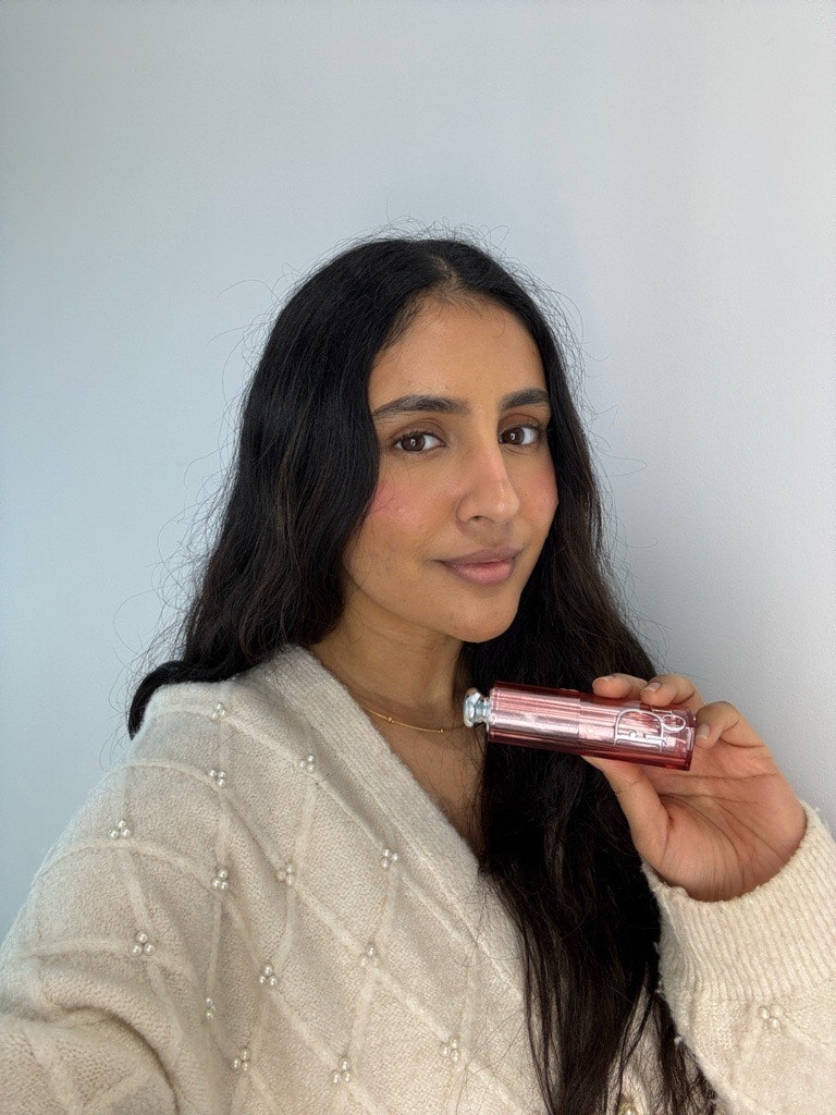 Beauty writer Sameeha Shaikh using the Rosy Glow Stick
