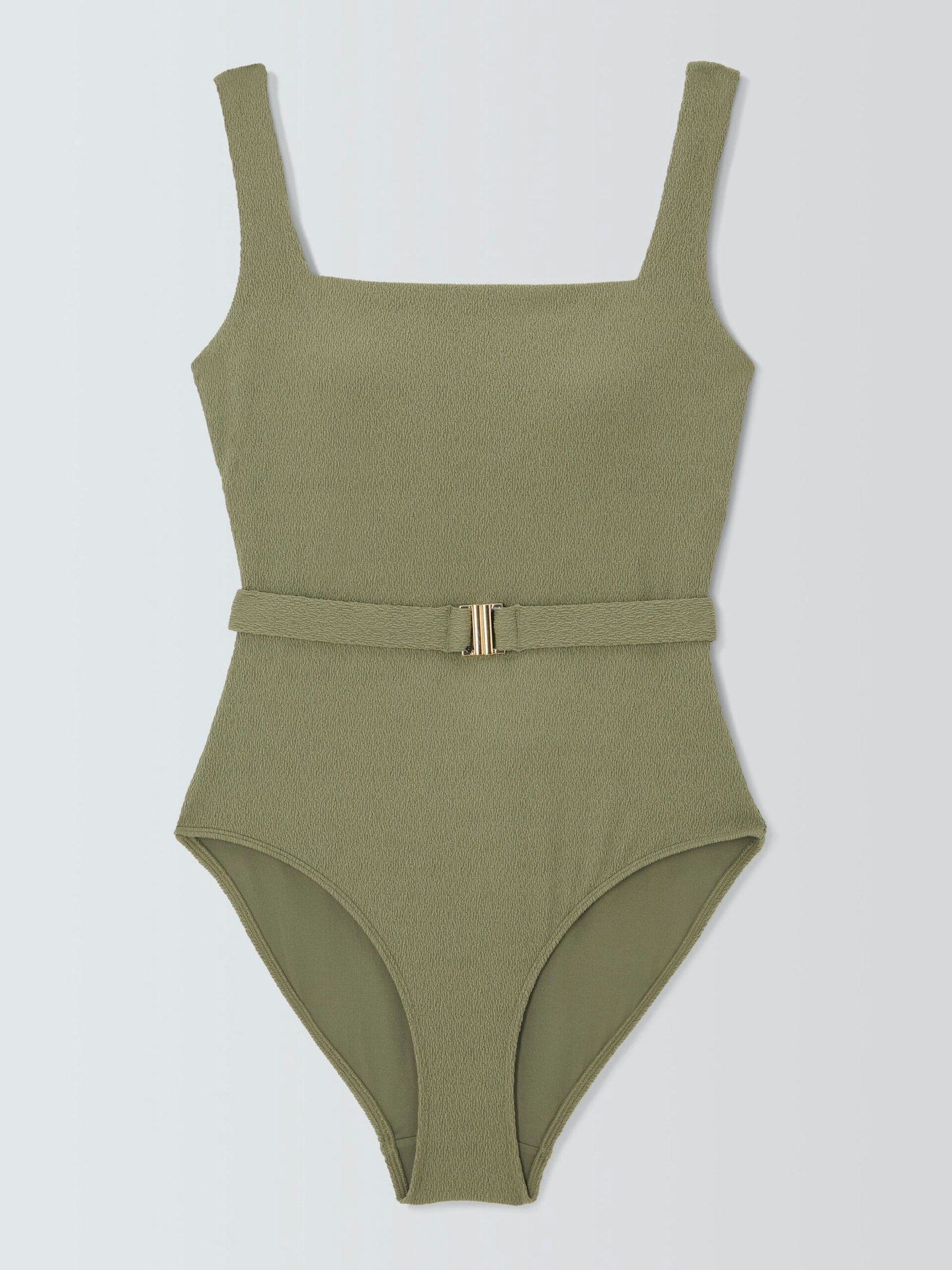 John Lewis Paris Belted Swimsuit, Khaki £40.00