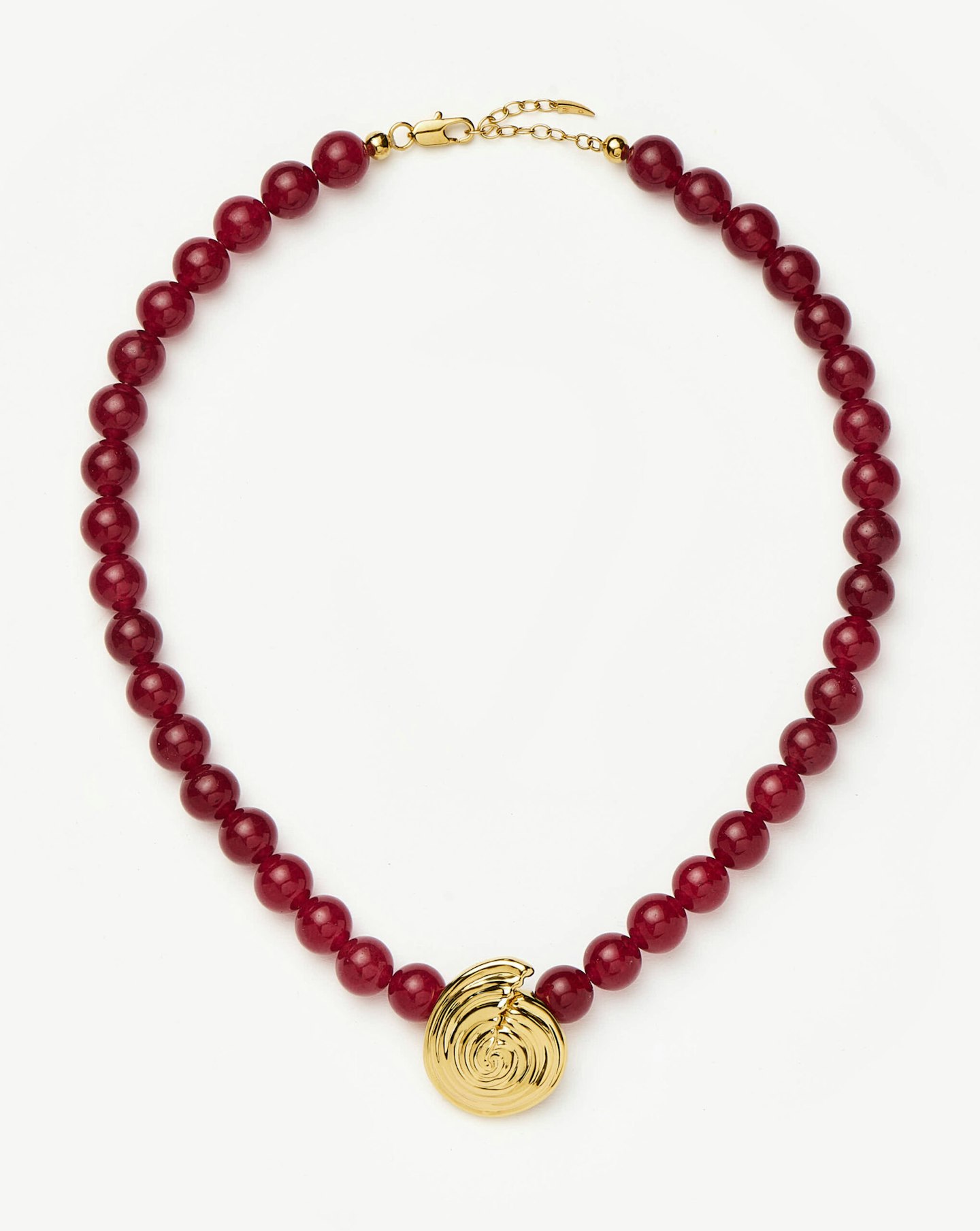 Missoma Spiral Gemstone Beaded Pendant Necklace