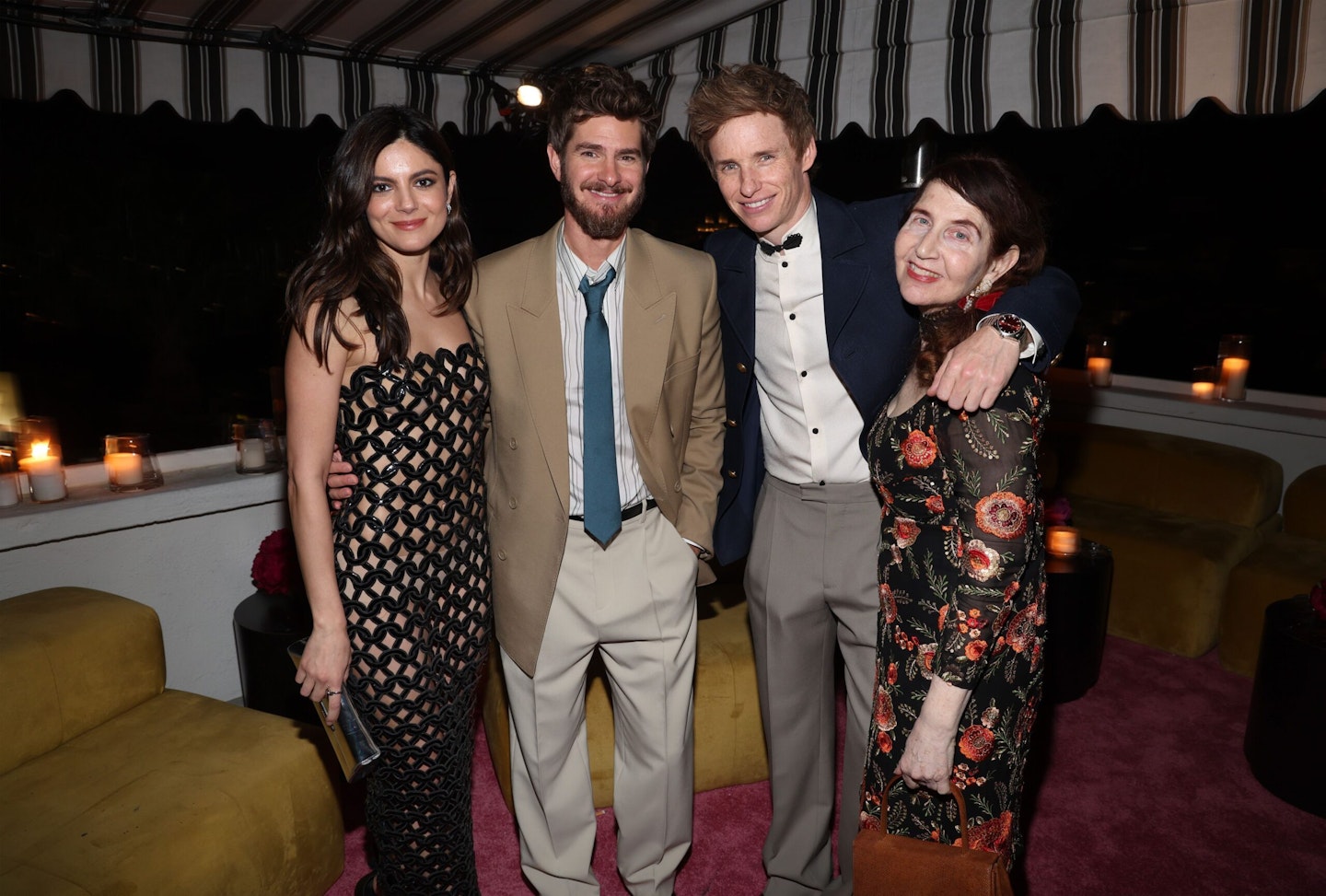 Monica Barbaro, Andrew Garfield, Eddie Redmayne and Lynn Kirschberg at W Magazine's Annual Best Performances Party on 4 January