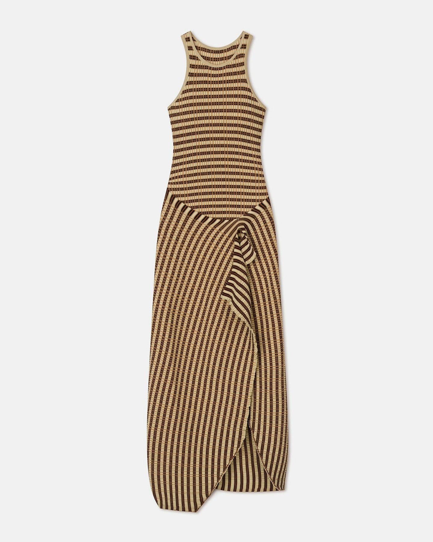 Nanushka Aliki Striped Ribbed-Cotton Midi Dress