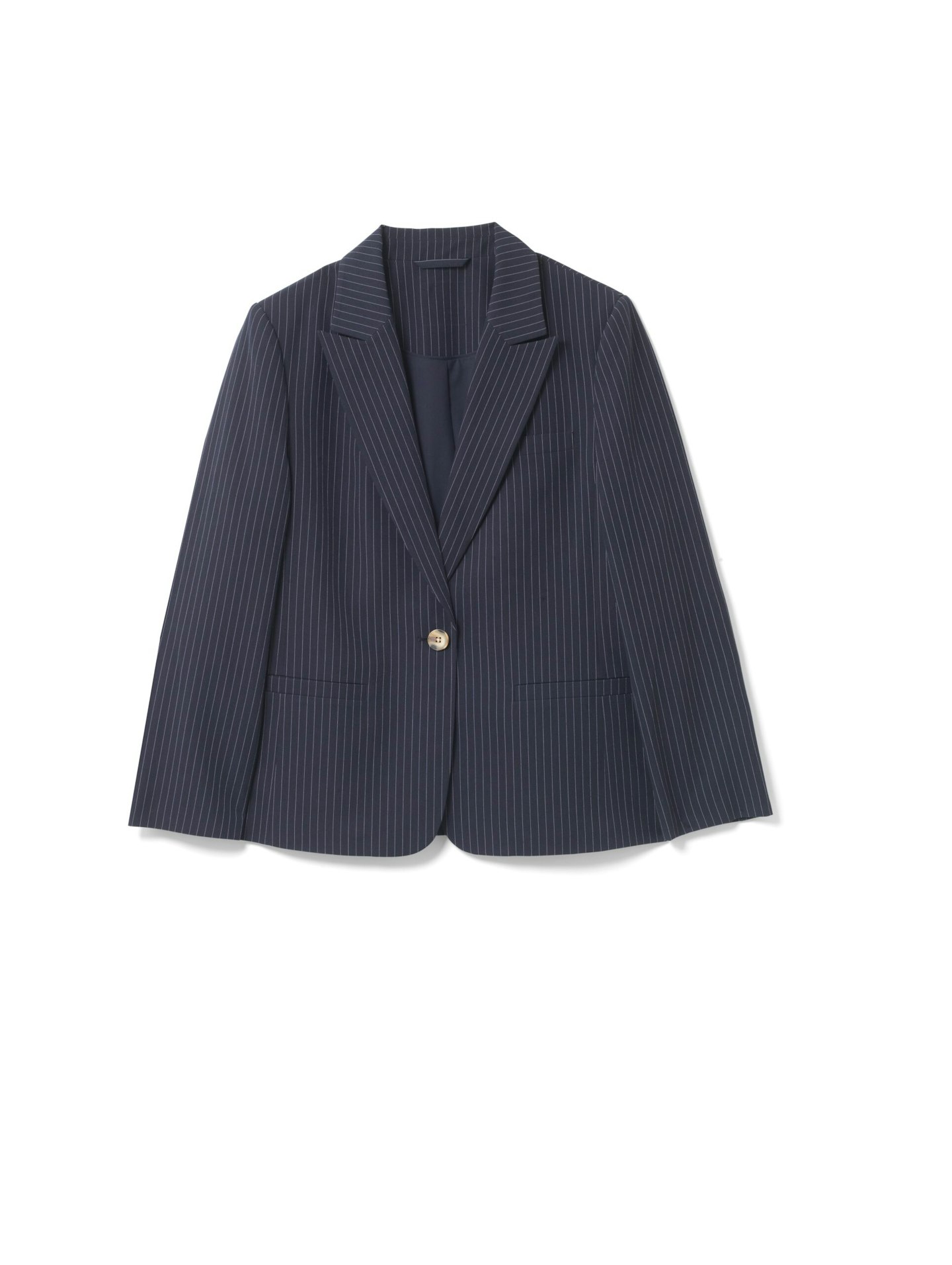 Nobody's Child Poppy Delevingne Navy Pinstripe Cara Blazer
