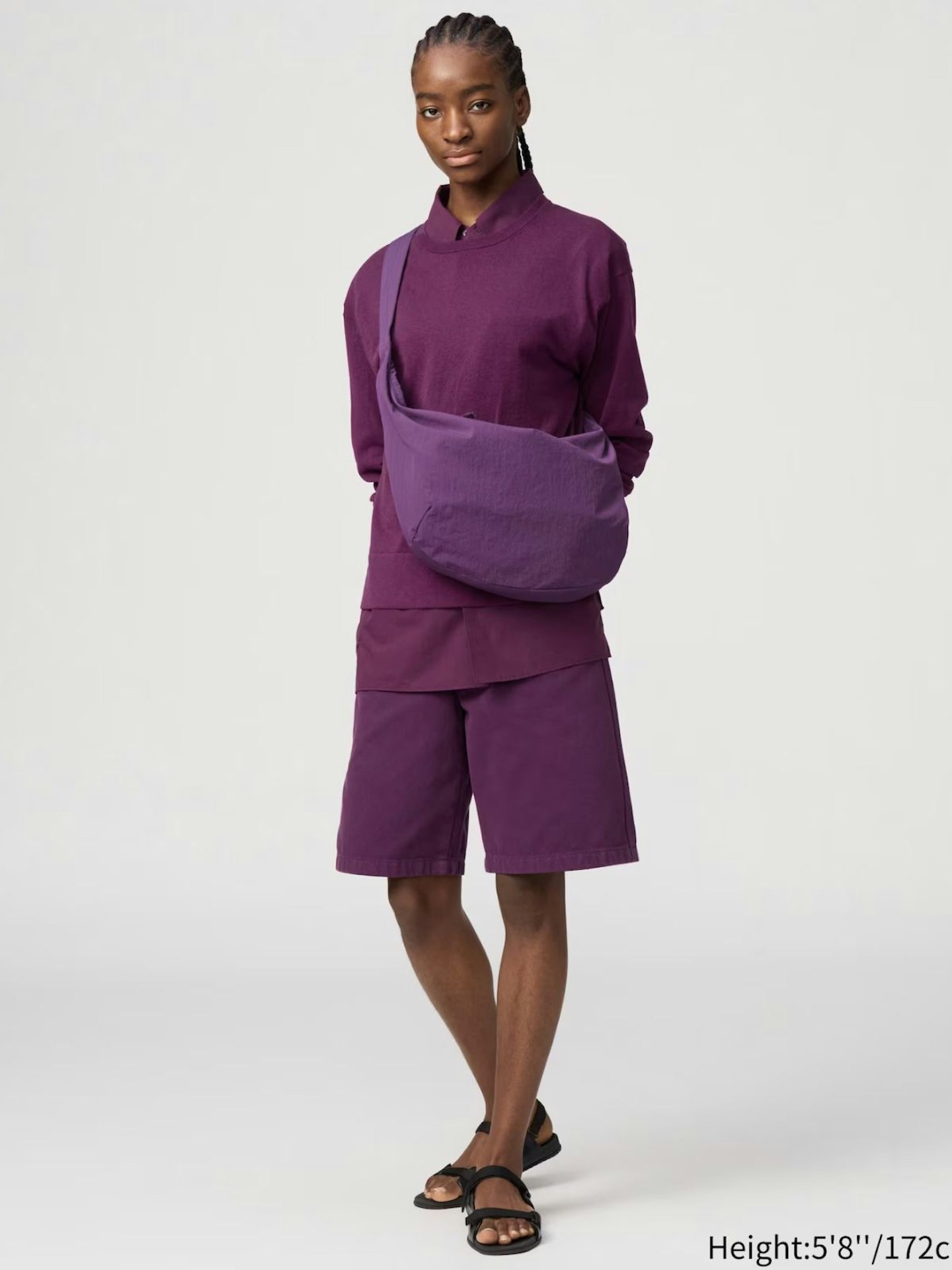 Denim Bermuda Shorts - Purple