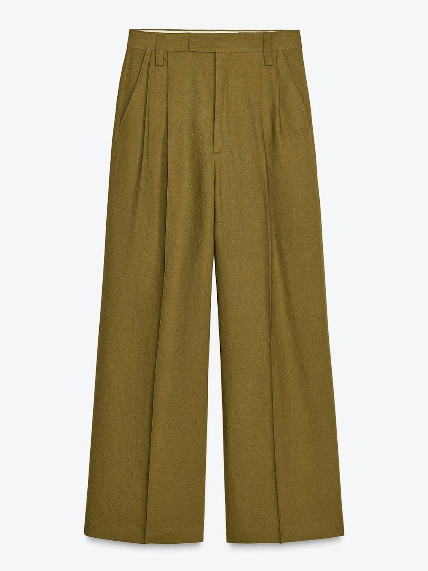 ZW Collection Darted Linen Blend Trousers