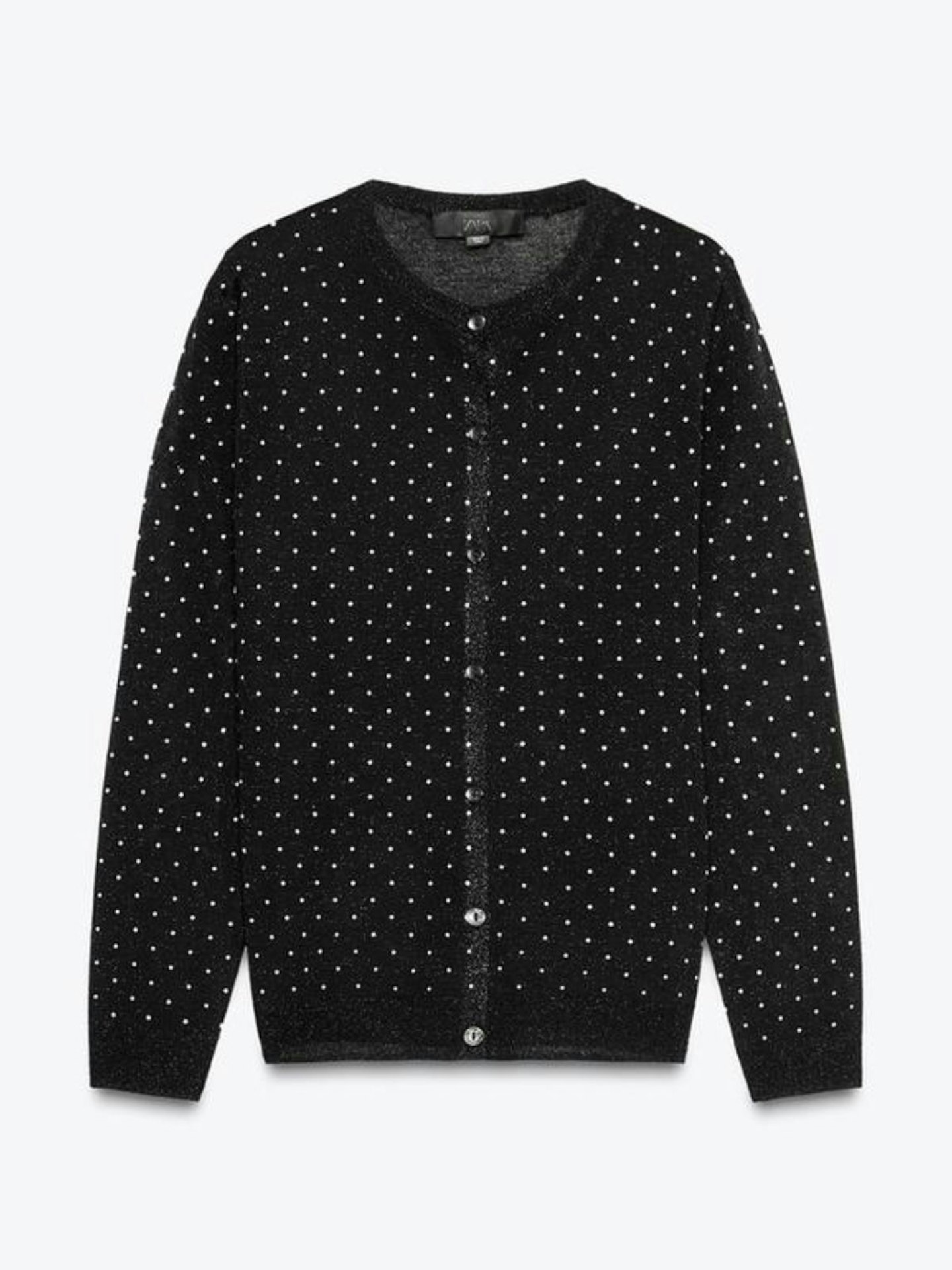 Fine Knit Polka Dot Cardigan