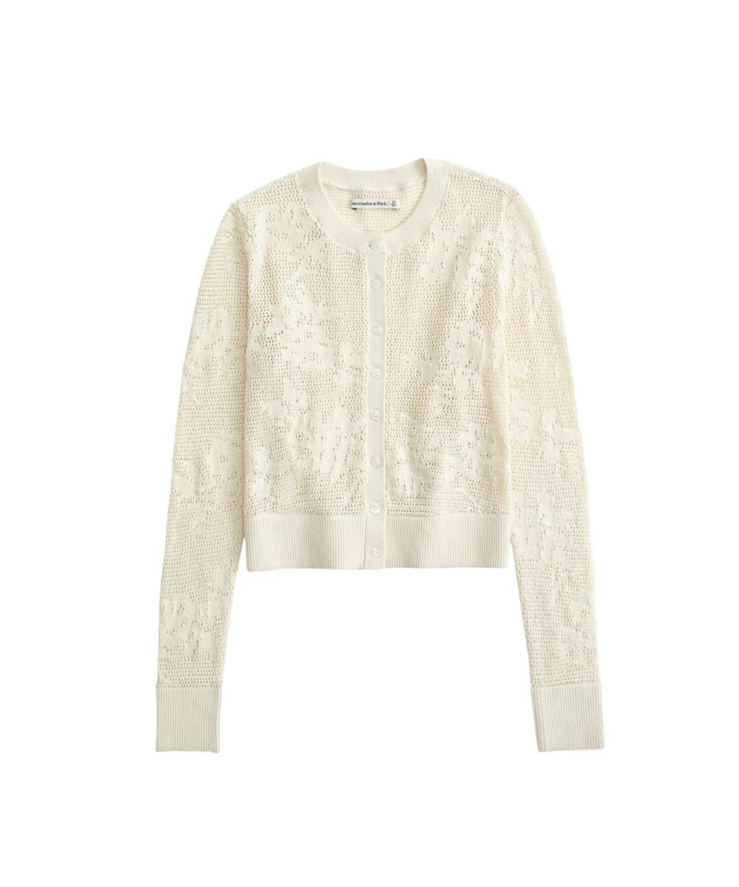 Abercrombie & Fitch, Open-Stitch Floral Cardigan