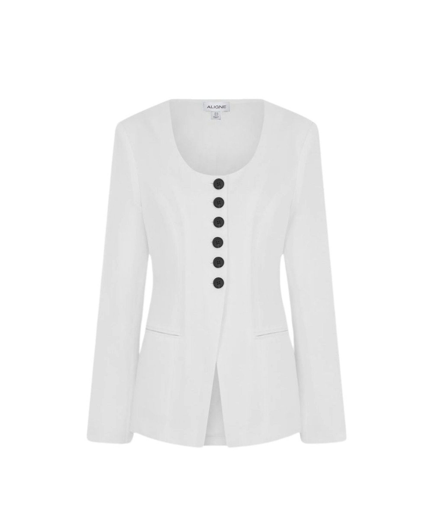 Aligne, Daphne Scoop Neck Linen Blazer