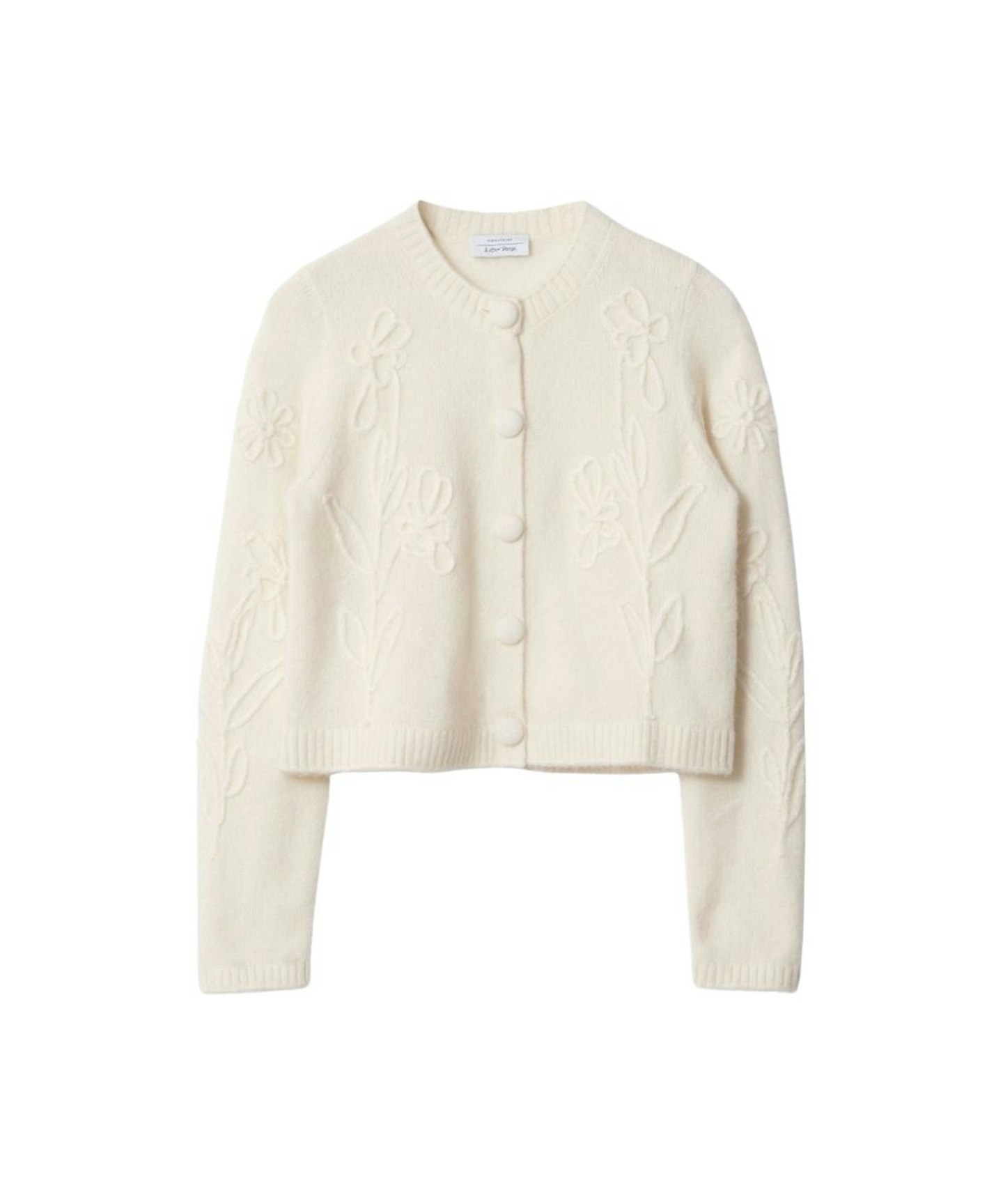 & Other Stories, Floral-Appliqué Knit Cardigan
