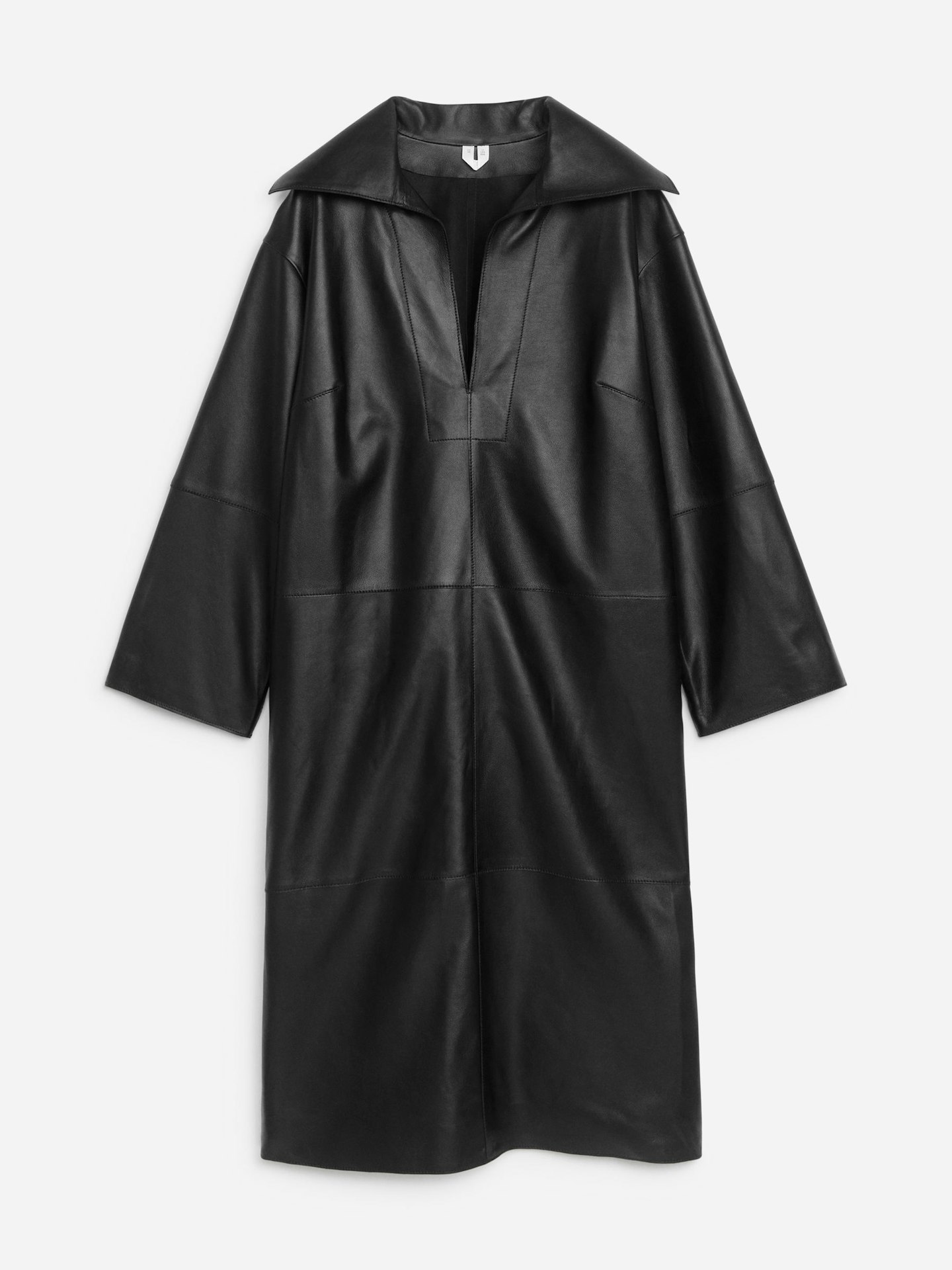 Arket Open-Collar Leather Dress