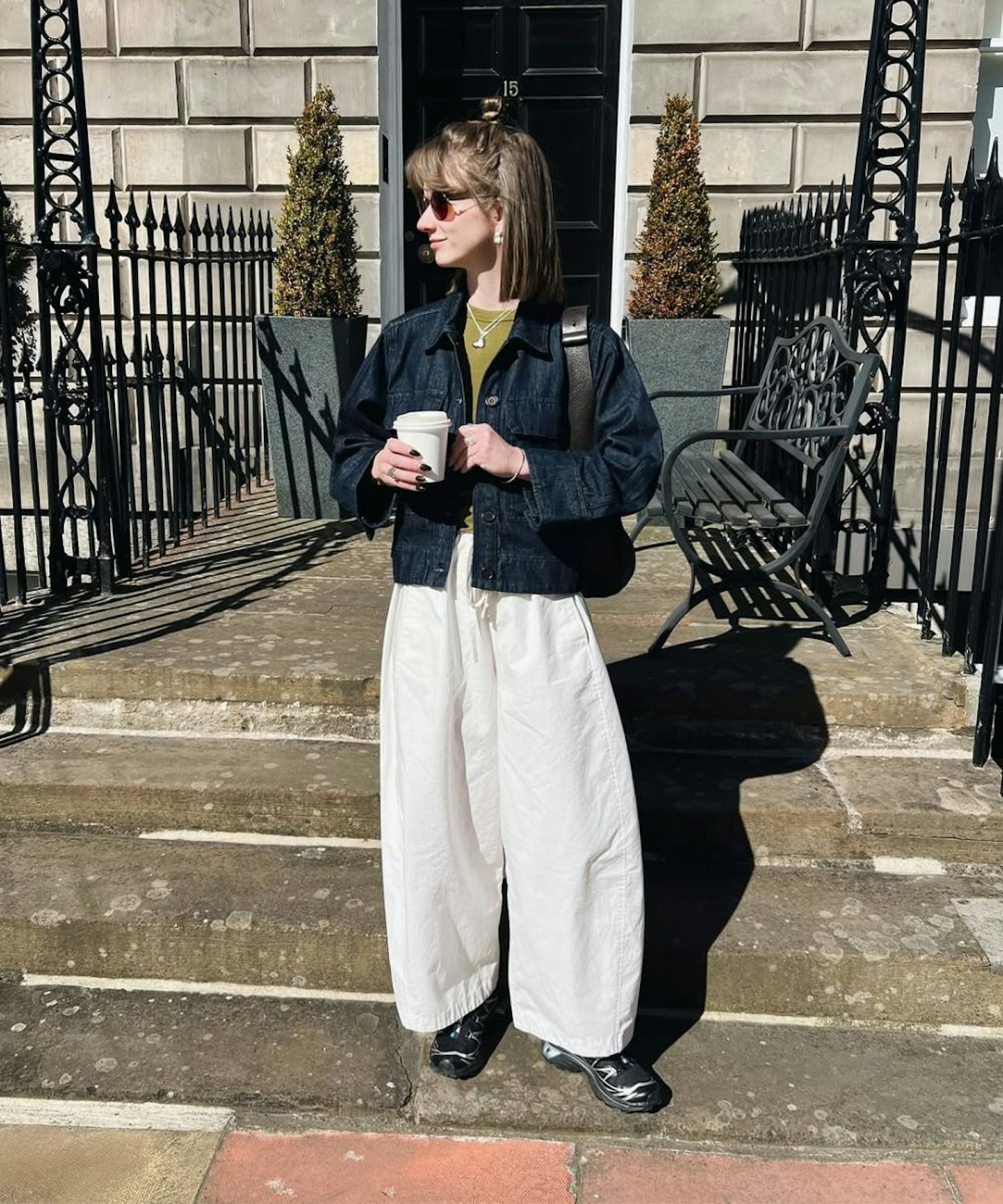 Cos' barrel-leg cotton trousers
