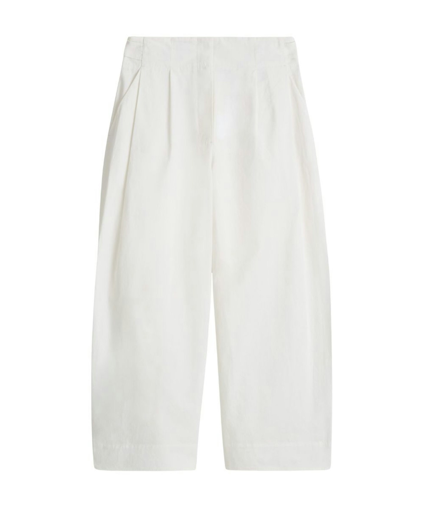 Cotton Barrel-Leg Trousers