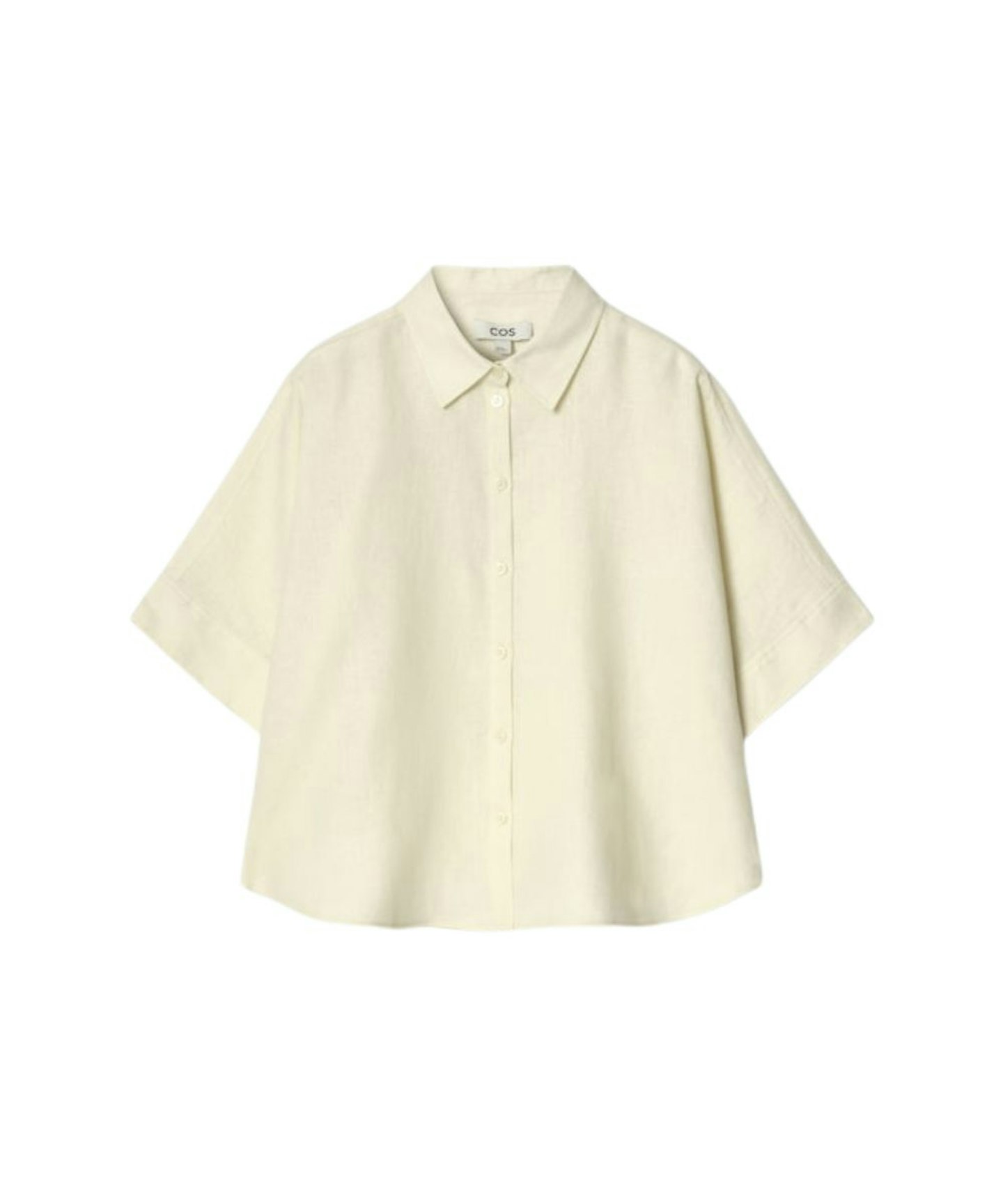 COS, Boxy Short-Sleeved Linen Shirt