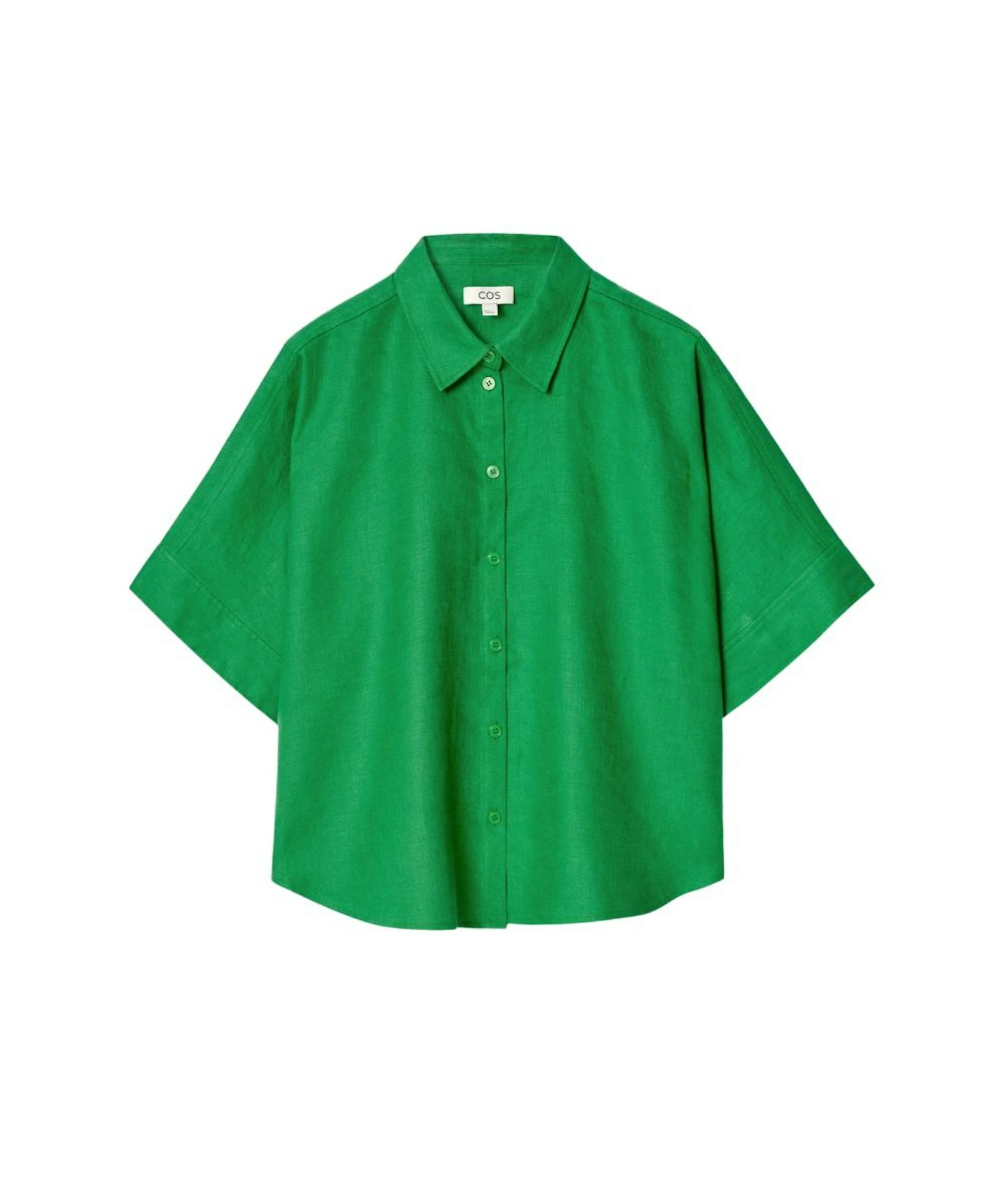COS, Boxy Short-Sleeved Linen Shirt