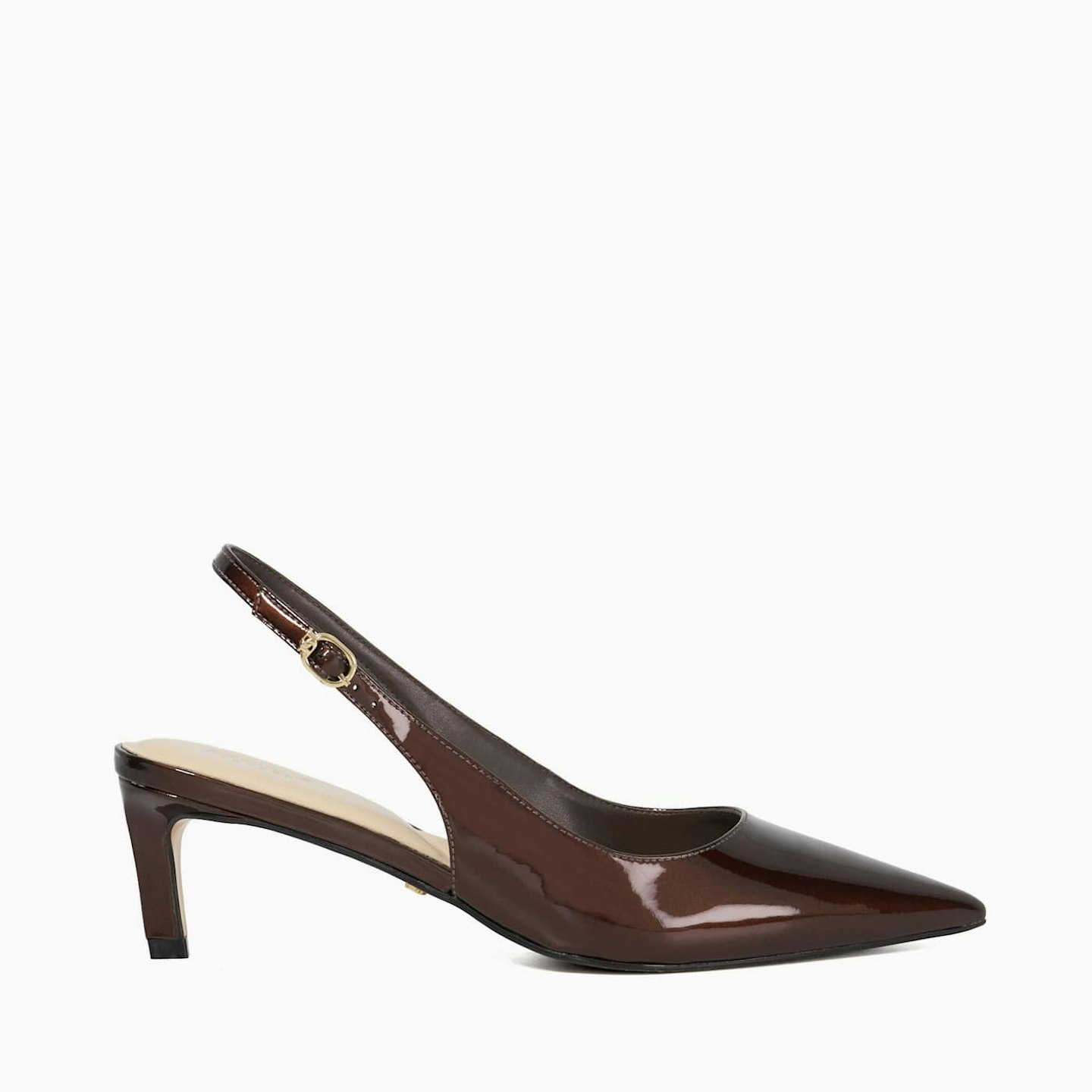 Reiss Celinna Pointed Toe Kitten Heel Court Shoes