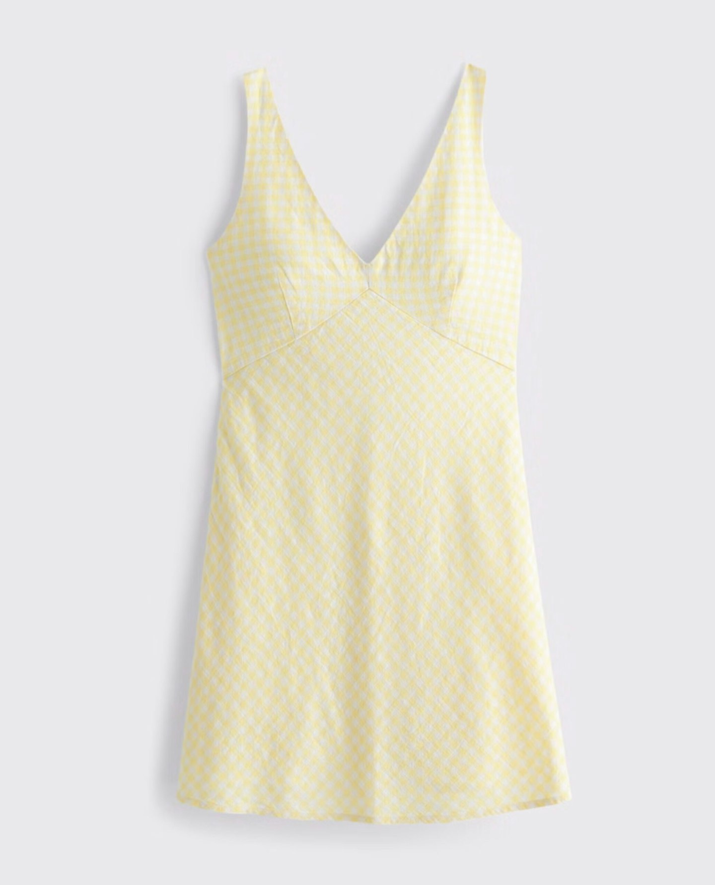 Abercrombie & Fitch, V-Neck Linen-Blend Mini Dress