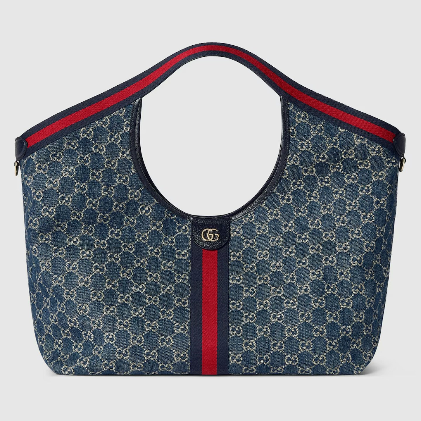 gucci giglio blue denim bag