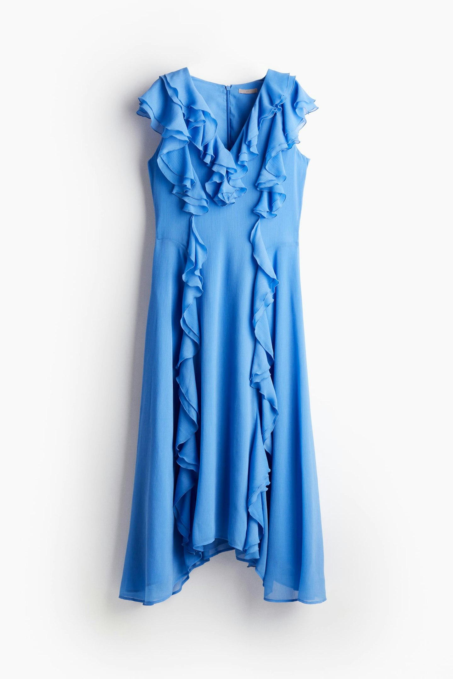 H&M Flounced Chiffon Dress