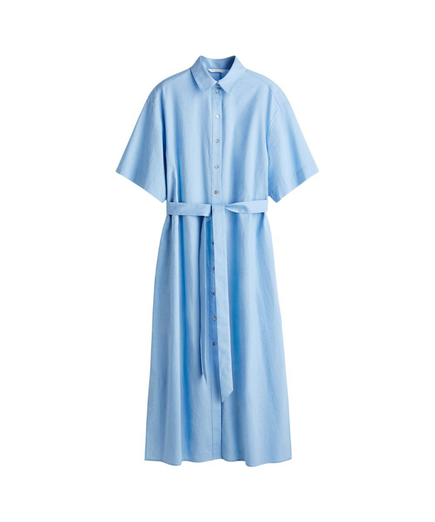 H&M, Linen-Blend Shirt Dress