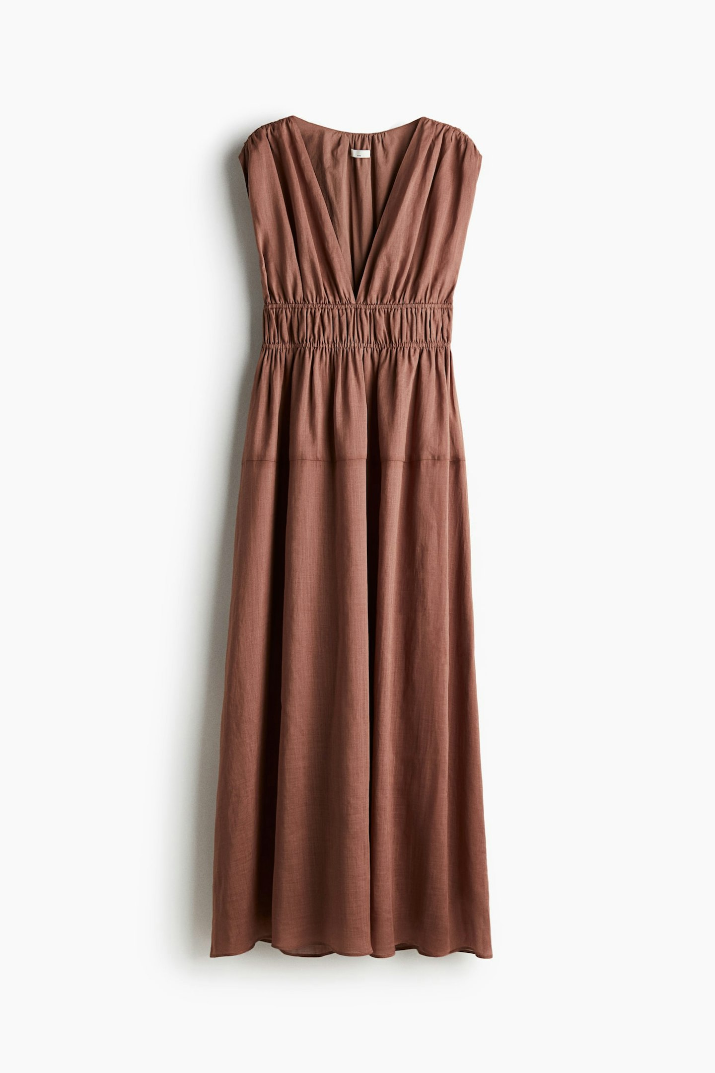 H&M Smock-Waist Ramie Dress