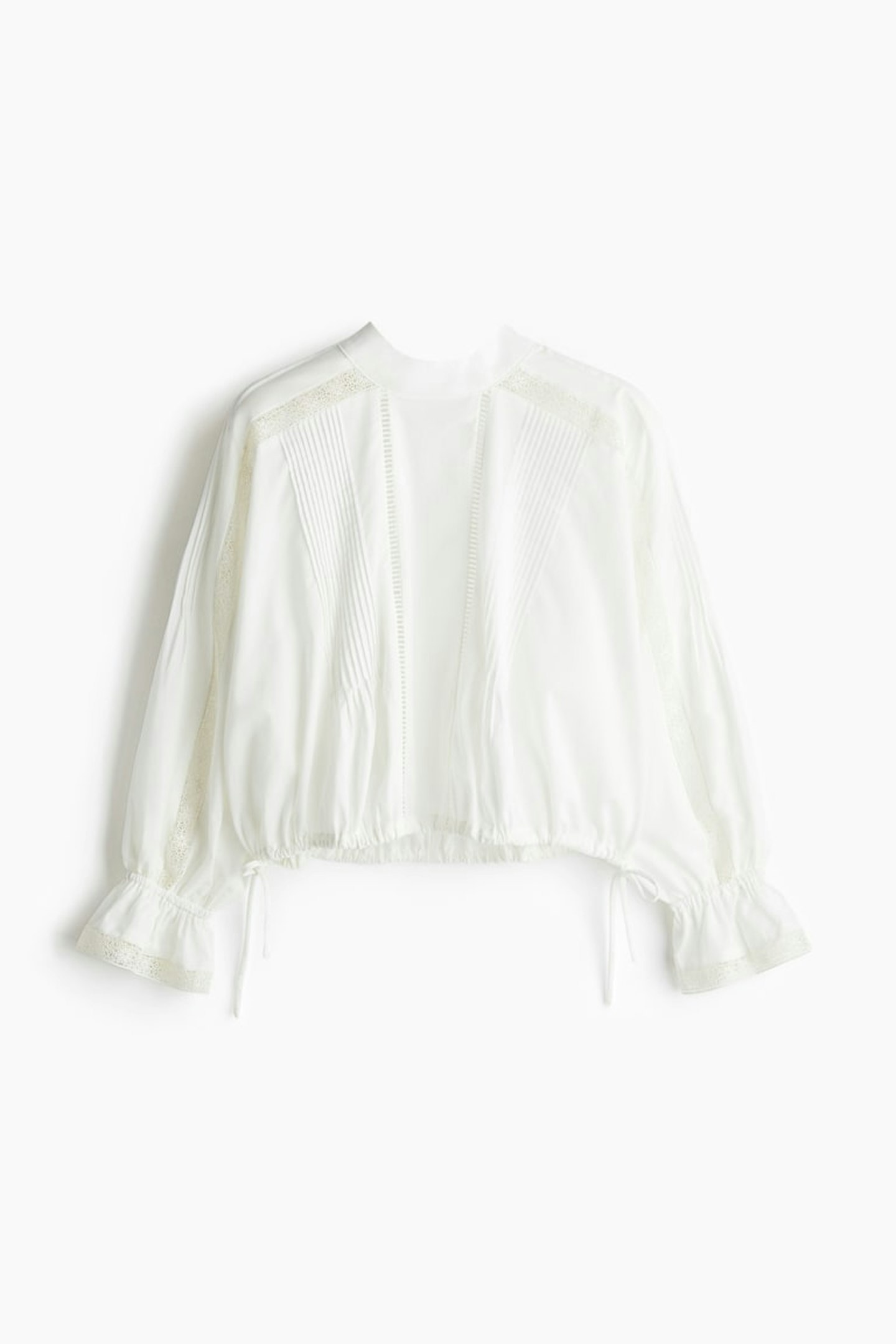 H&M, Lace-Inset Cotton Blouse