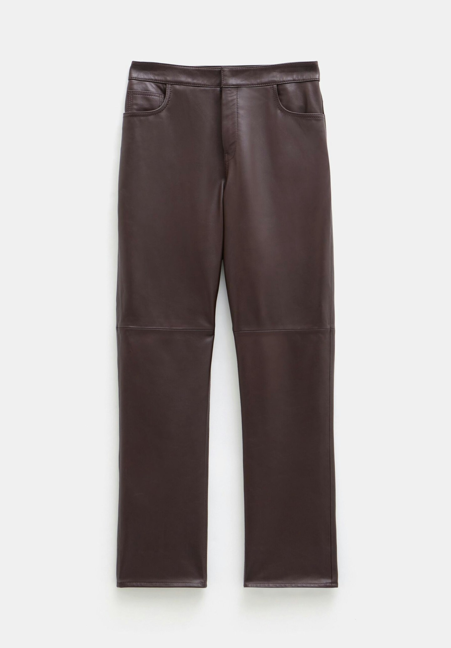 Hush Colette Leather Straight-Leg Trouser