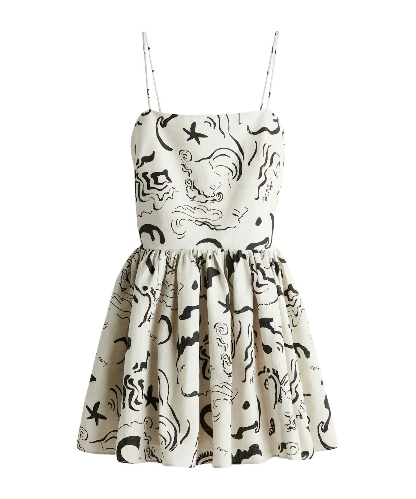 Patterned Linen Dress