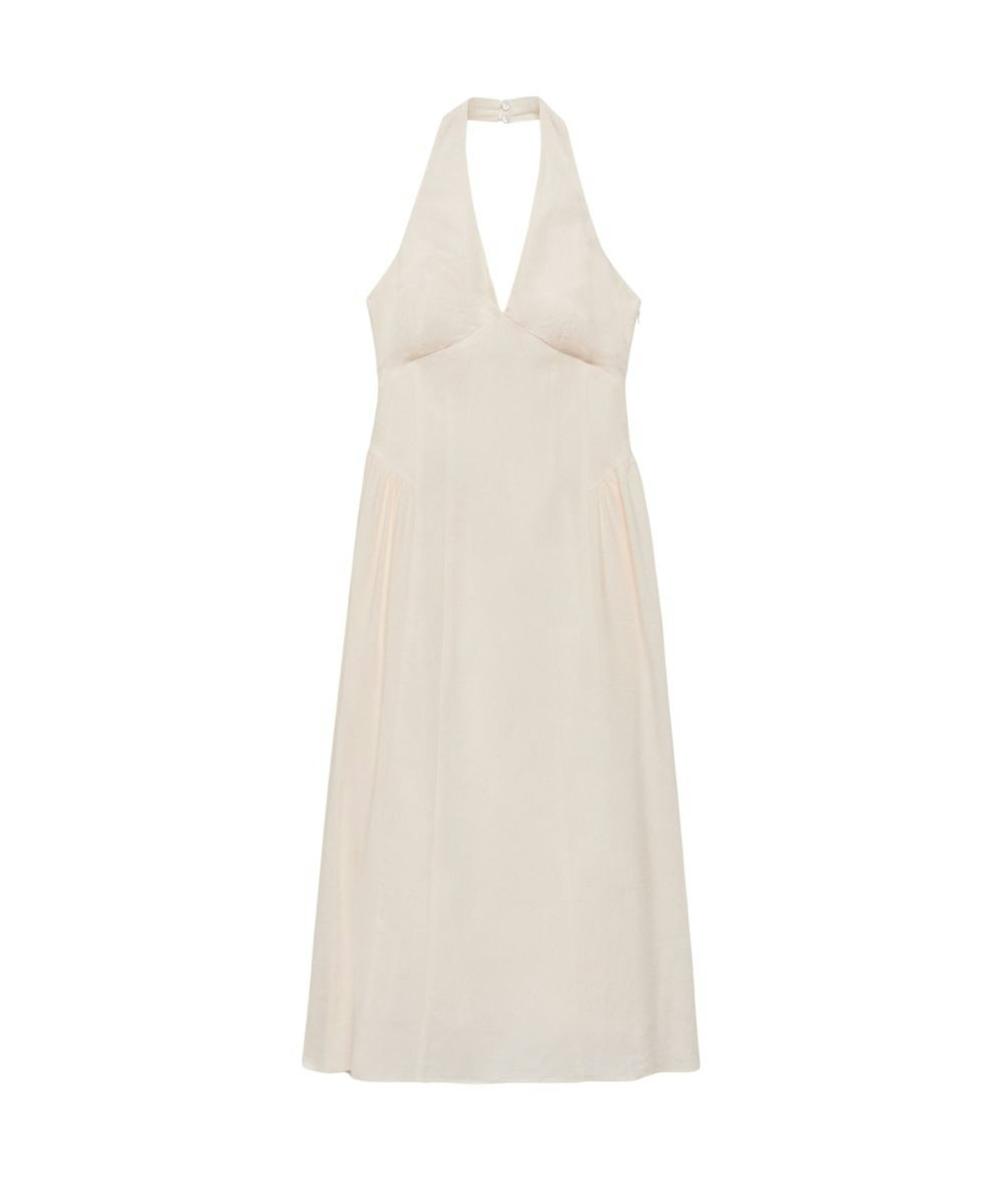 Mango, Halter-Neck Linen Dress