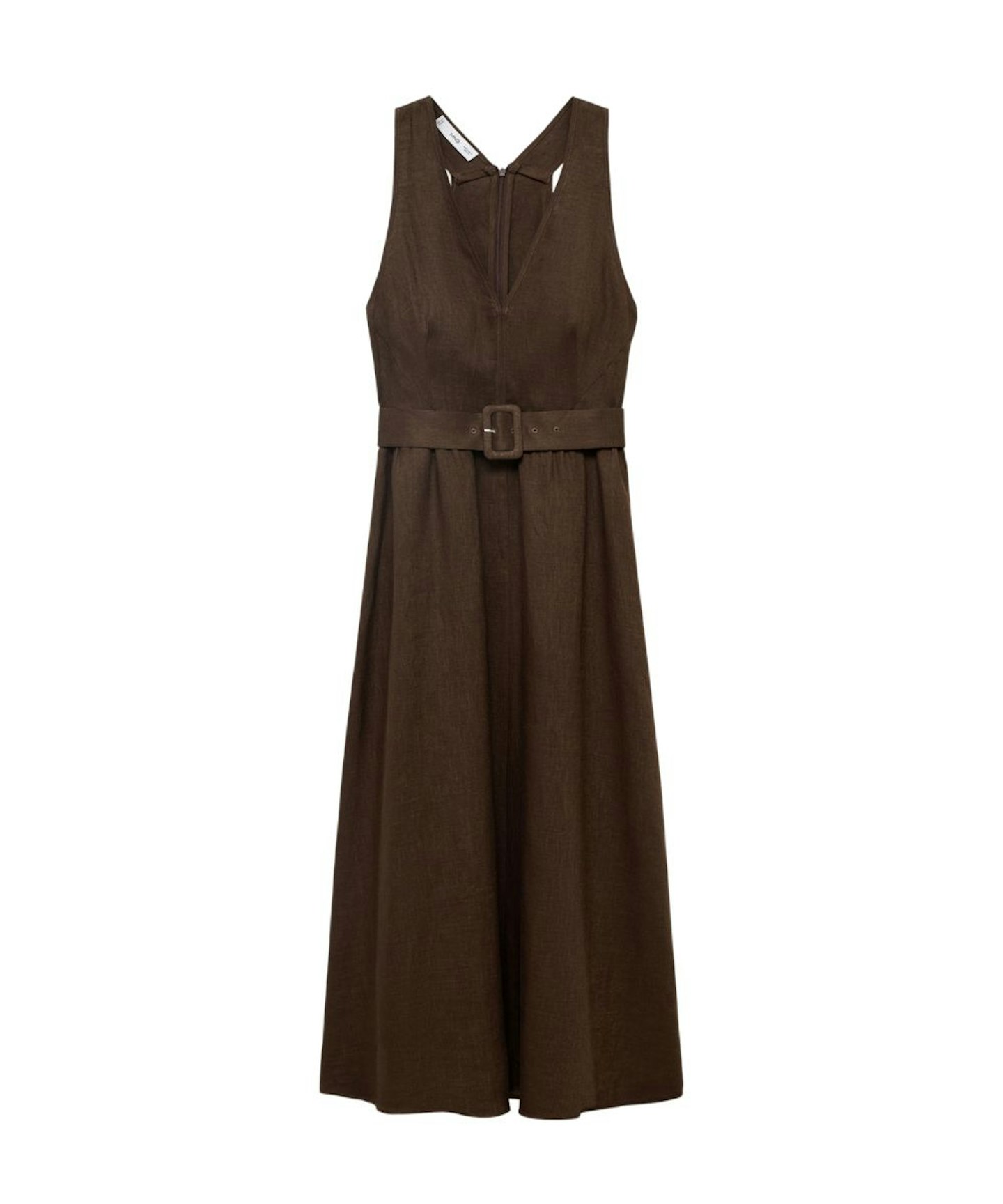 Mango, Belt Linen Dress